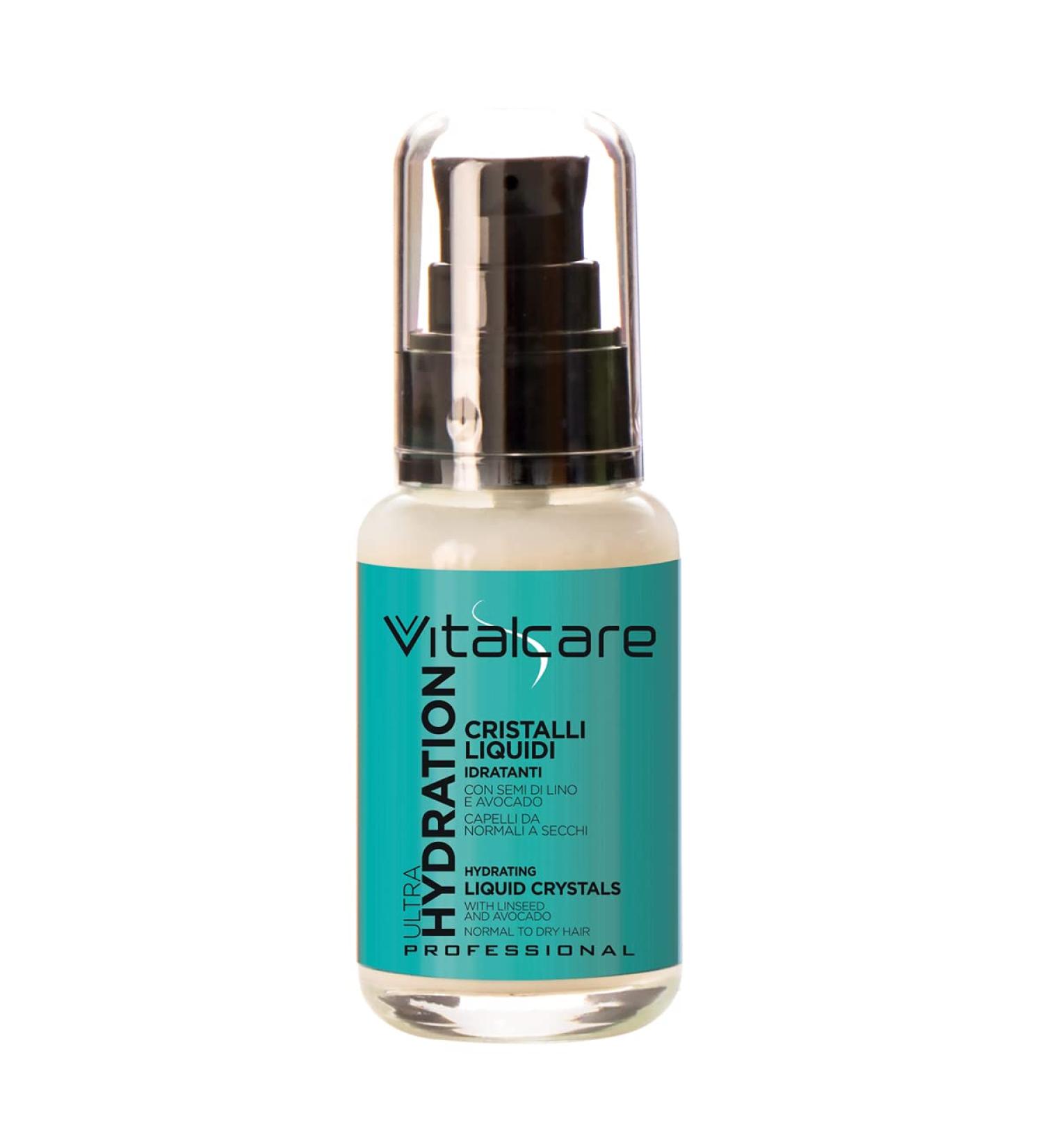 Vitalcare | Ultra Hydration - Liquid Crystals for Hair Moisturizing Crystals for Dry Hair and Split Ends with Flaxseed and Avocado 50 ml - Buy Online on GoSupps.com