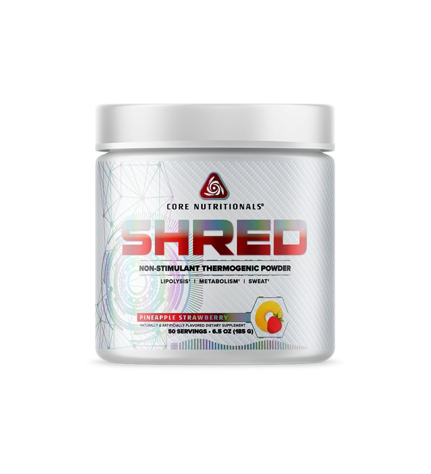 Core Nutritionals Platinum Shred Non-Stimulant Fat Burning Thermogenic Powder with 1G Acetyl-L-Carnitine 50 Servings (Pineapple Strawberry) - Buy Online on GoSupps.com