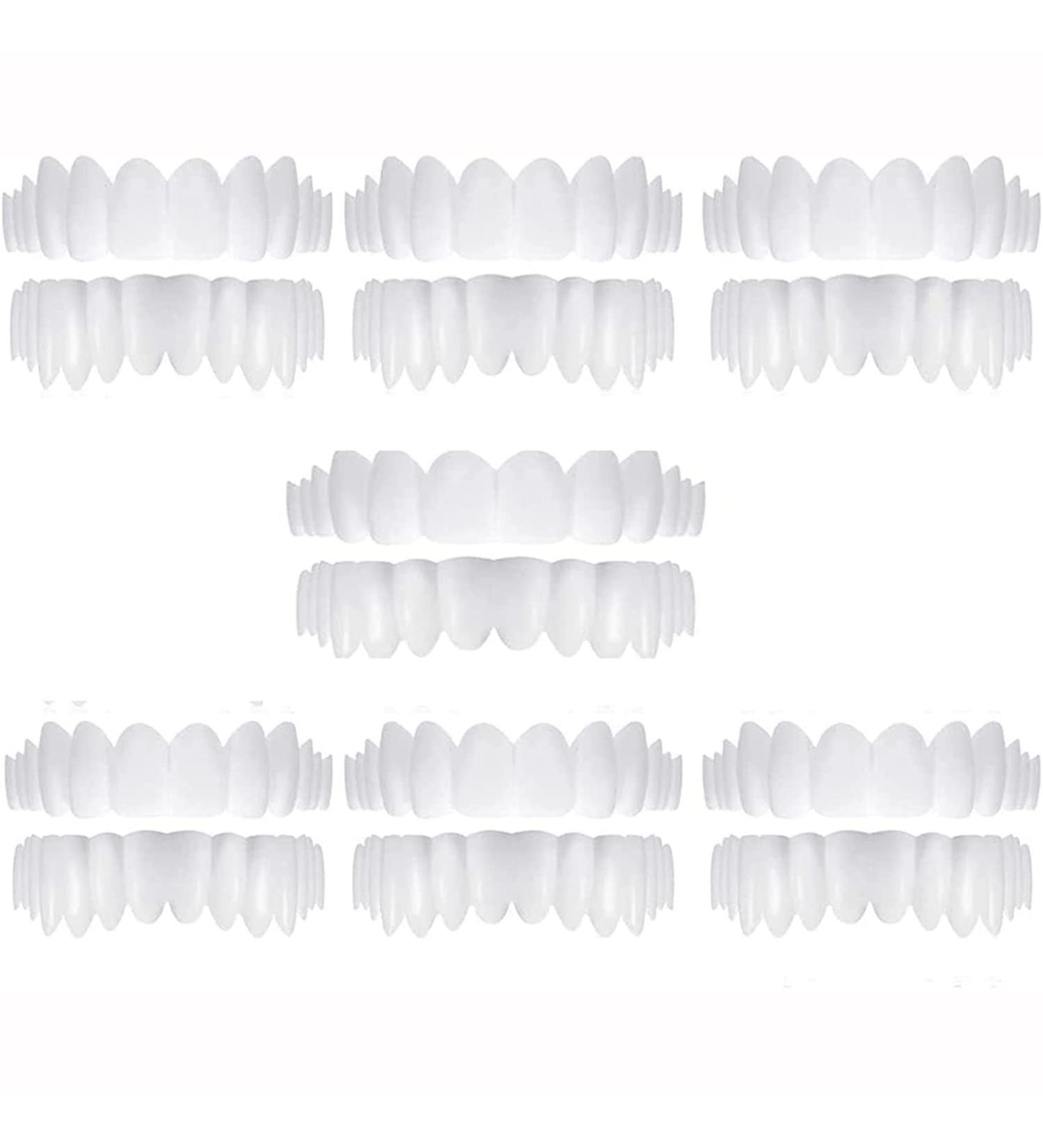 MXRFACTORY DENTATION: Reusable Temporary Veneers for Missing Teeth - 7 Pairs of Jagged Smile Prosthesis for Men & Women - Buy Online on GoSupps.com