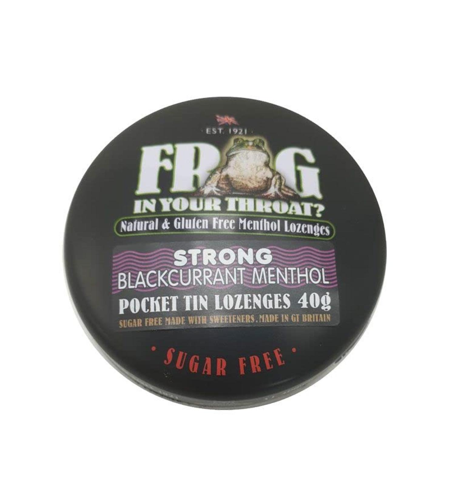 Simpkins Sugar Free Frog in Your Throat Strong Blackcurrant Pocket tin Lozenges 2/4/6 x 40g TINS (4)
