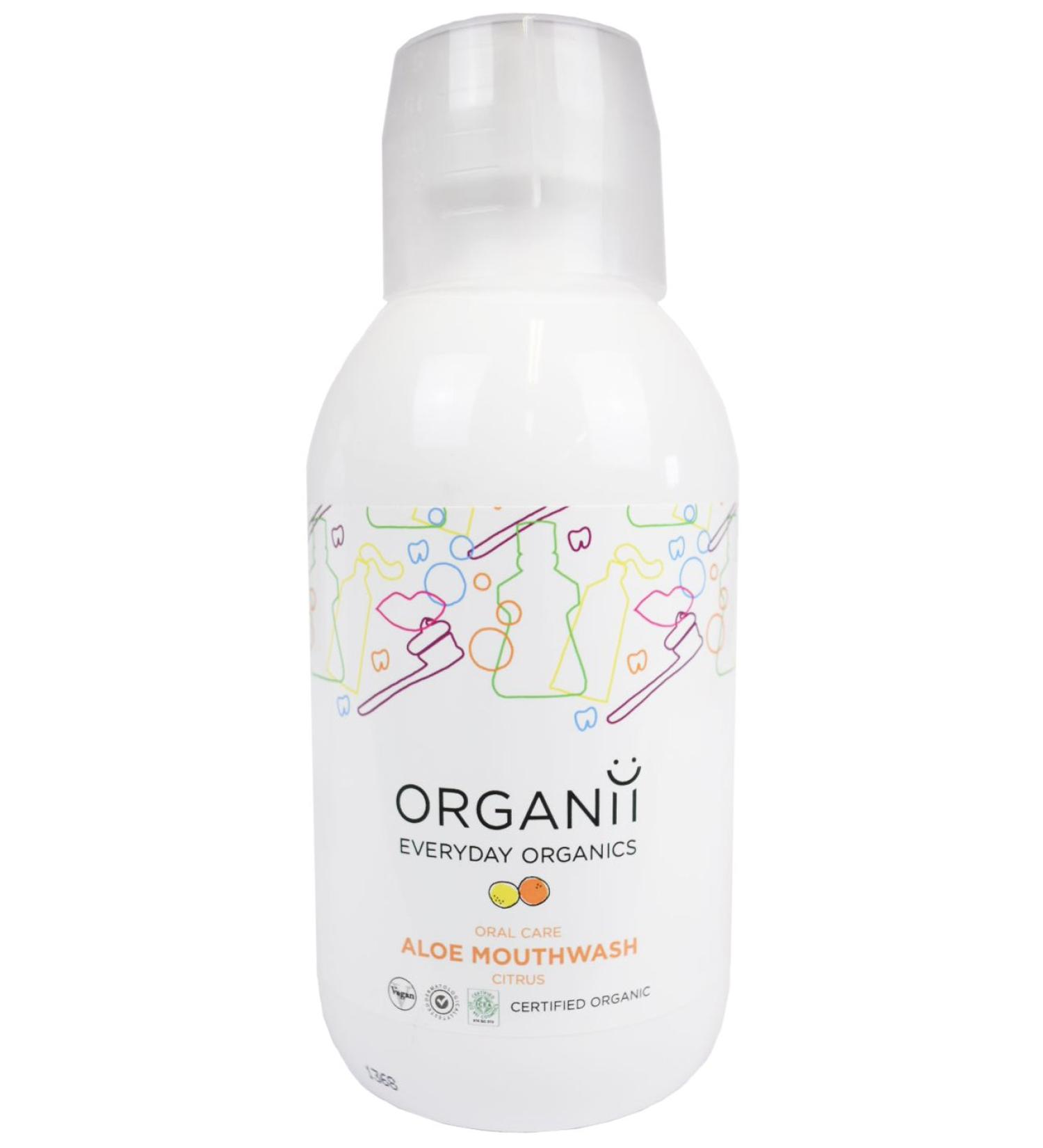Organii Organic Vegan Mouthwash Aloe & Citrus 500ml