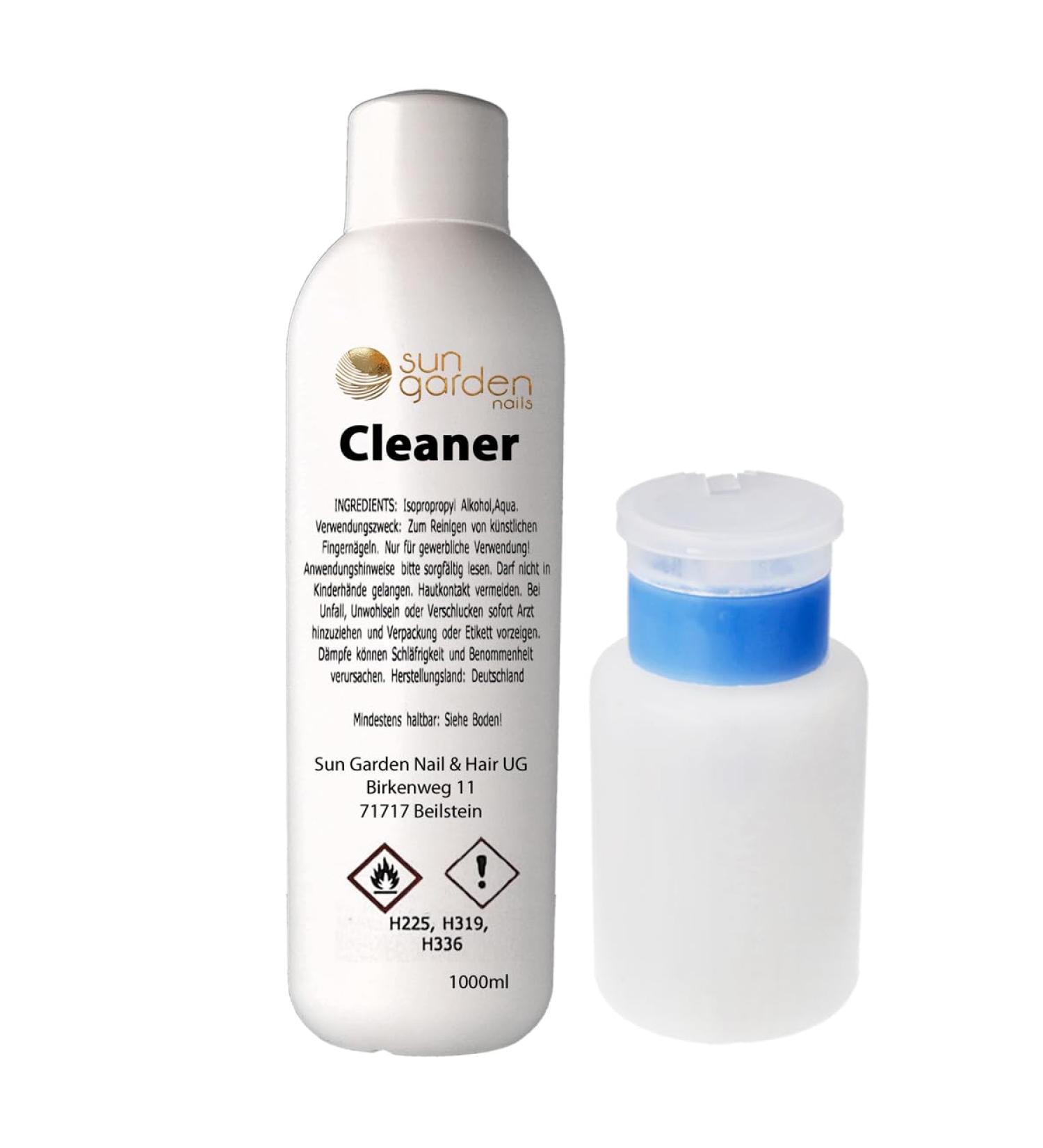  sun garden nails 1000 ml cleaner with pump bottle (100 ml capacity) - Buy Online on GoSupps.com