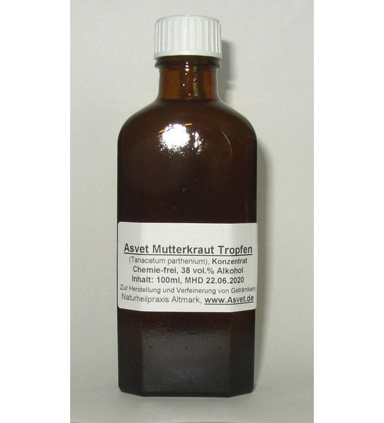 Asvet 100ml Motherwort drops tincture extract preparation