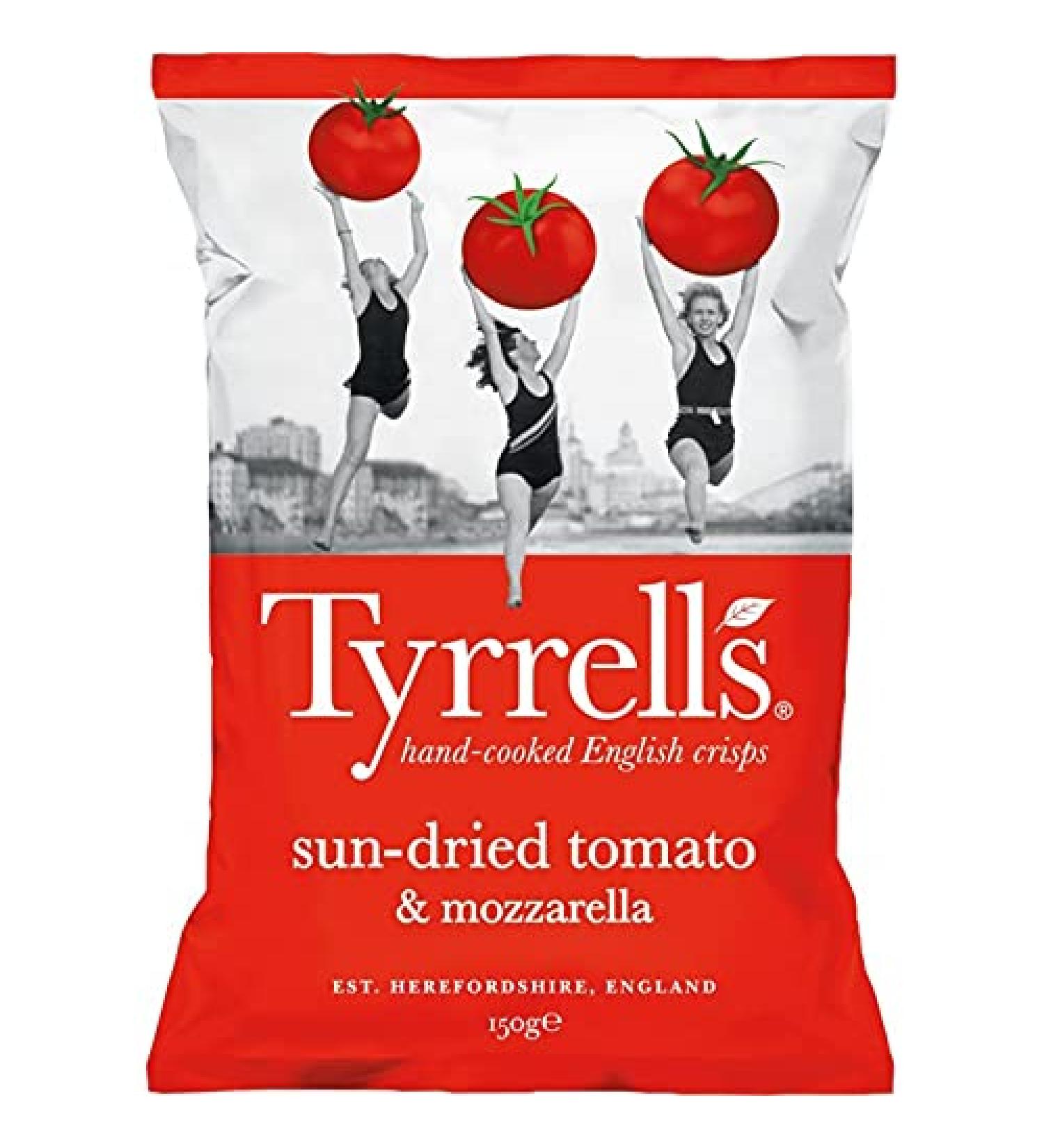 Tyrrell's Sun-dried Tomato & Mozzarella Crisps - 150g Bag