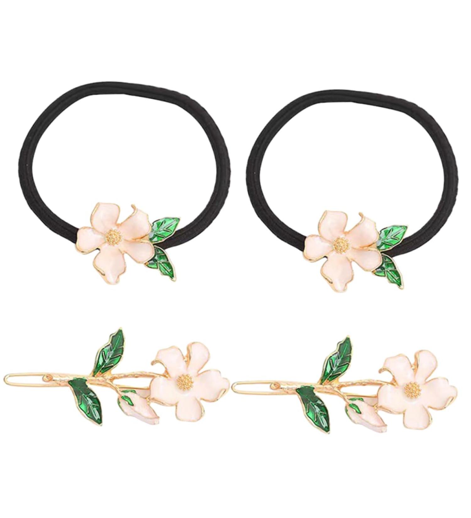 Beaupretty 1 Set hairpin hair barrettes for women elastic hair scrunchies girls hair tie girls hair band hair ties for girls clips for hair flower hair ties women's chic side clip alloy - Buy Online on GoSupps.com