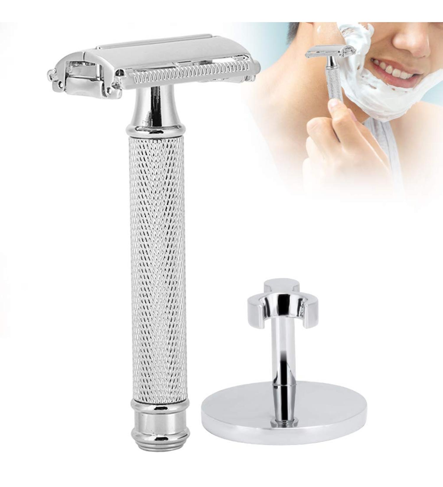 Premium Manual Razor for Men | Double-Sided Beard Cutter & Stainless Steel Hair Removal Tool | Portable Facial Care Essentials - Buy Online on GoSupps.com