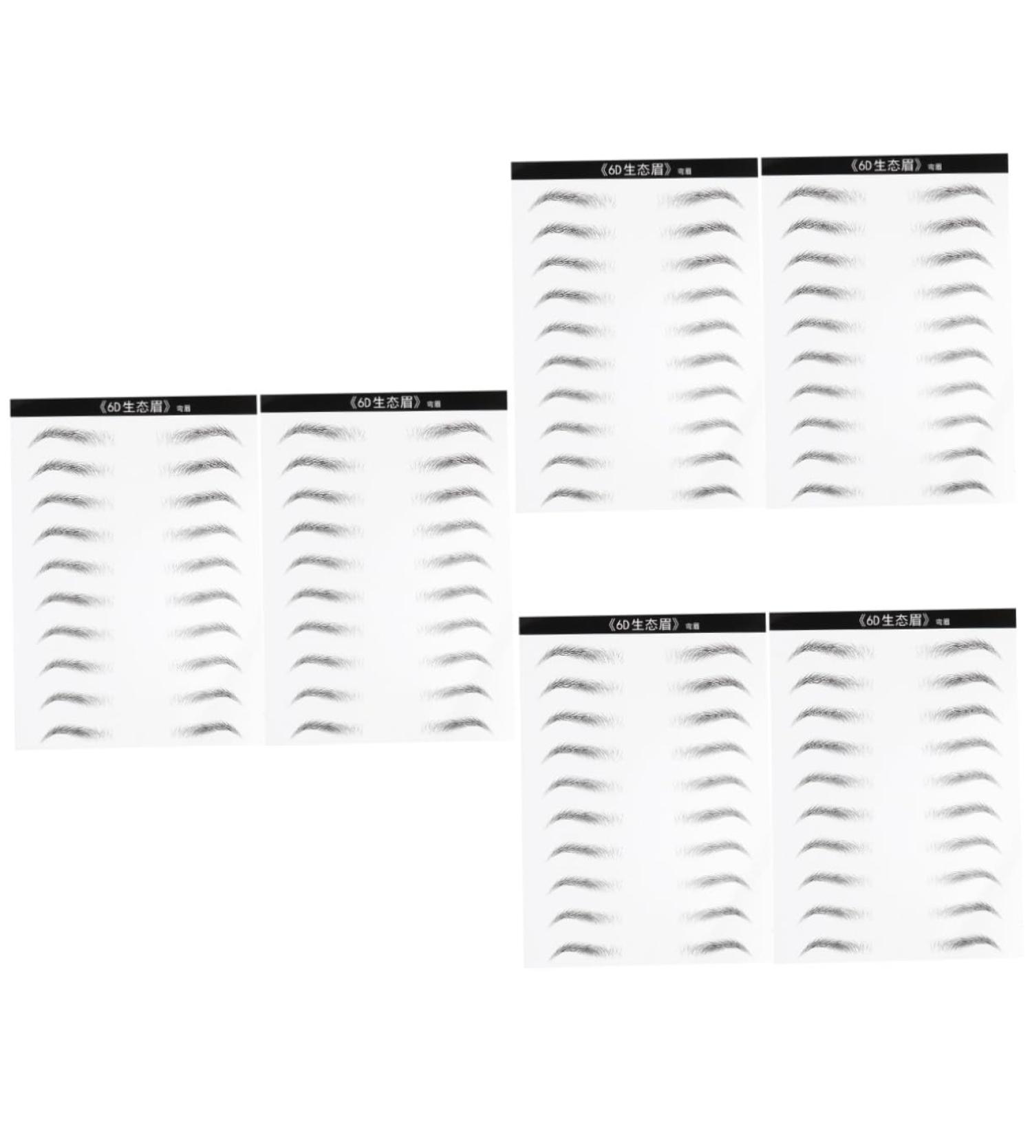 Ipetboom 6 Sheets Hair- Like Authentic Eyebrows Artificial Eyebrow Patch Eyebrow Stickers 6d Makeup Tools - Buy Online on GoSupps.com