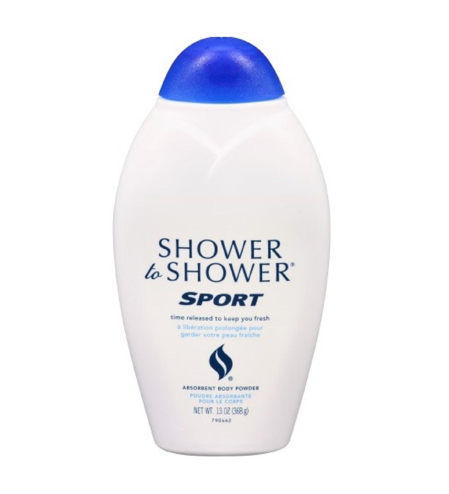 SHOWER TO SHOWER Body Powder Sport 8 oz Talc Free (Pack of 3)