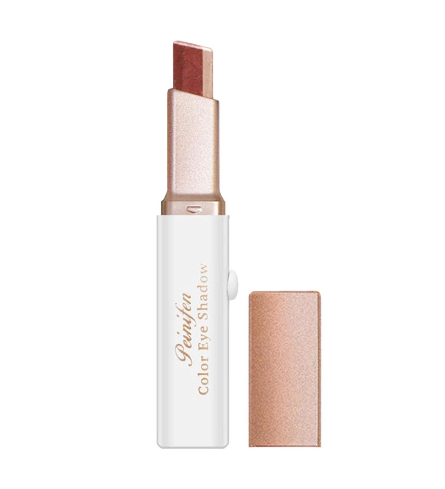 Eyeshadow Stick for Eyes - Natural Pink Brown 6 Gradient Bicolor Shimmer Eye Shadow for Women Girls Eyes Cosmetics Makeup Beginner Matte Finish Shimmer Waterproof Long Lasting Eyeshadow Sillervan 03# Reddish Brown - Buy Online on GoSupps.com