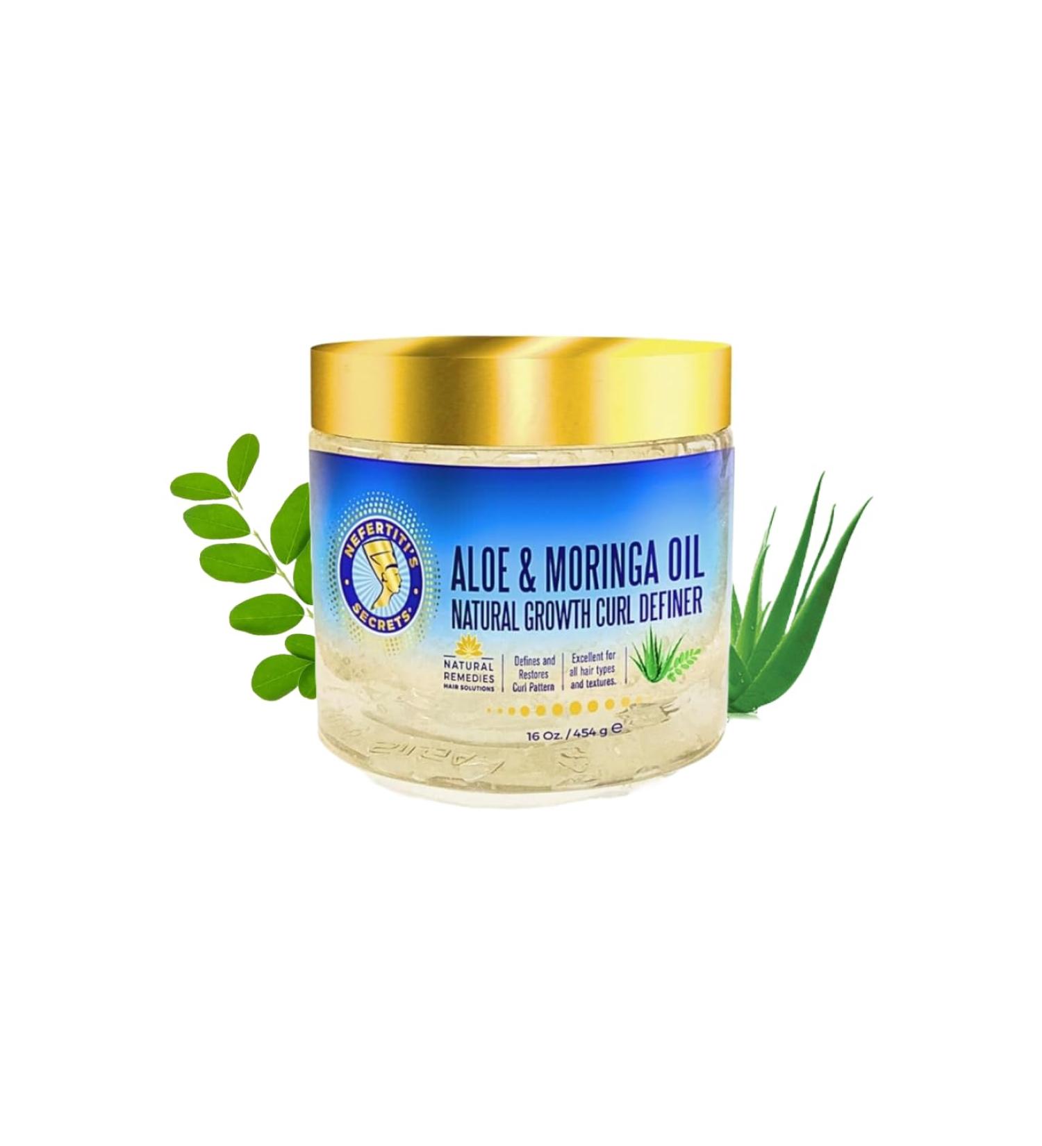 Nefertiti's Secrets Natural Growth Curl Definer | Aloe Vera & Moringa Oil for Healthy Hair | Frizz Control & Strong Hold | 16 Oz Curly Hair Products for Women - Buy Online on GoSupps.com