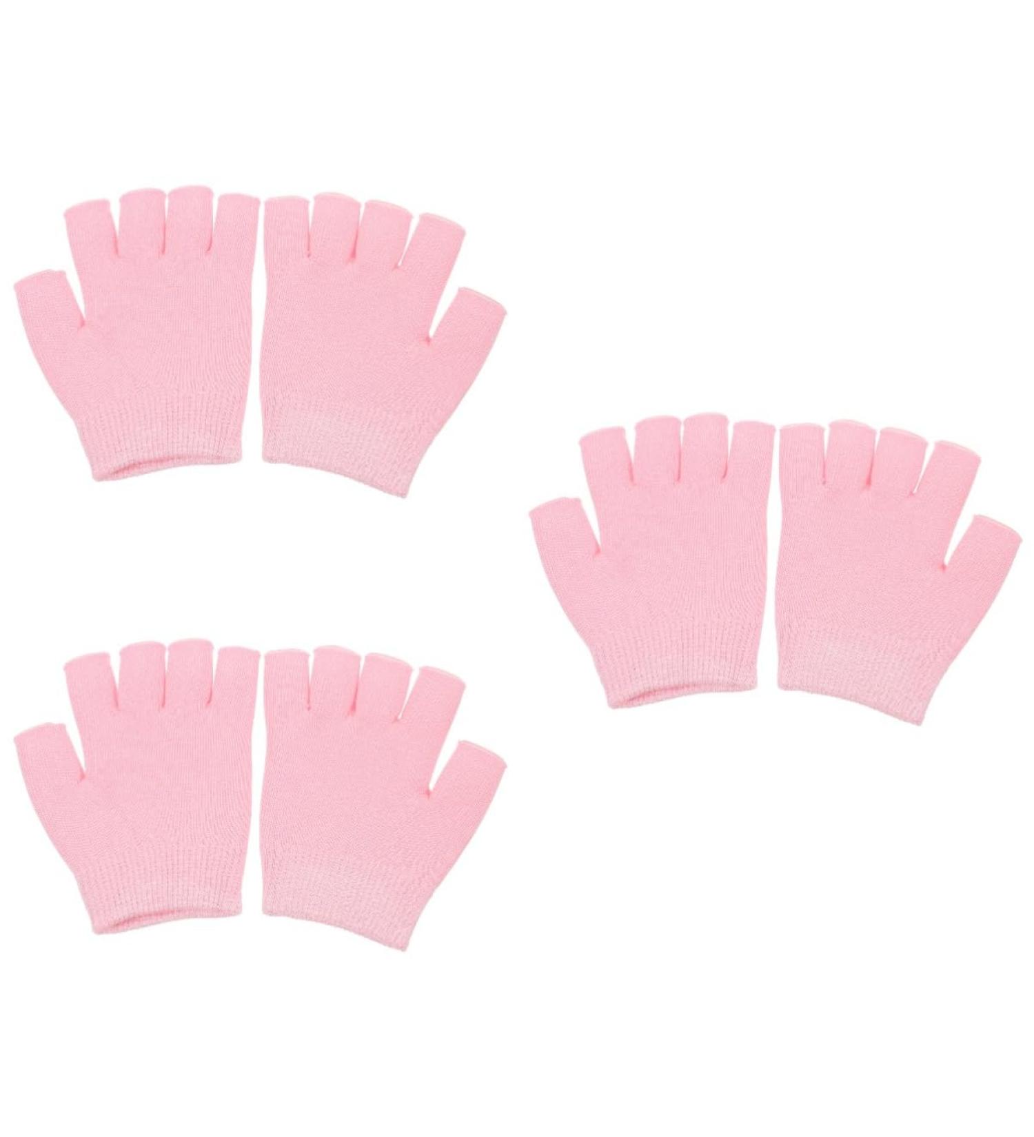 FOMIYES 3 Pairs Gel Moisturizing Gloves Dappen Dishes for Acrylic Grooming Glove Hand Softening Gloves Hydrating Cracked Hand Healing Gloves Mittens Pink Skin Gel Cosmetic Women's Knitting - Buy Online on GoSupps.com