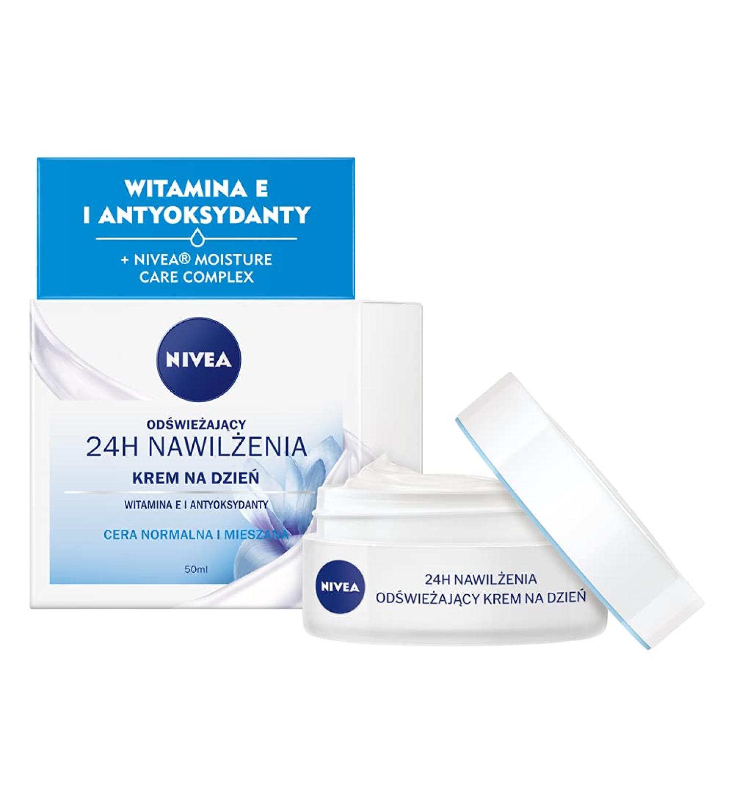 NIVEA Polish NIVEA NIVEA 24H Hydratating refreshing day cream normal and mixed exhibit 50ml - Buy Online on GoSupps.com