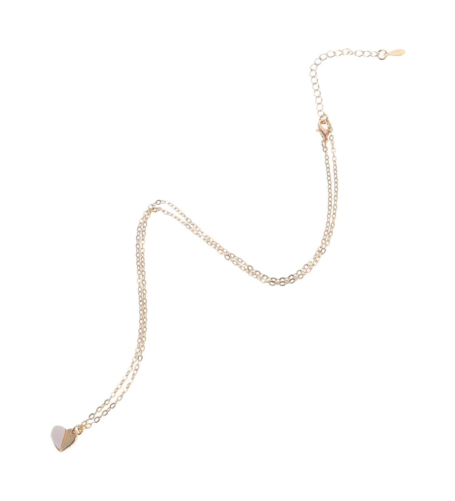 VALICLUD Necklaces Gold Link Necklace Pendant Heart Shape Necklace Golden Necklace Makeup Miss Pearlescent - Buy Online on GoSupps.com