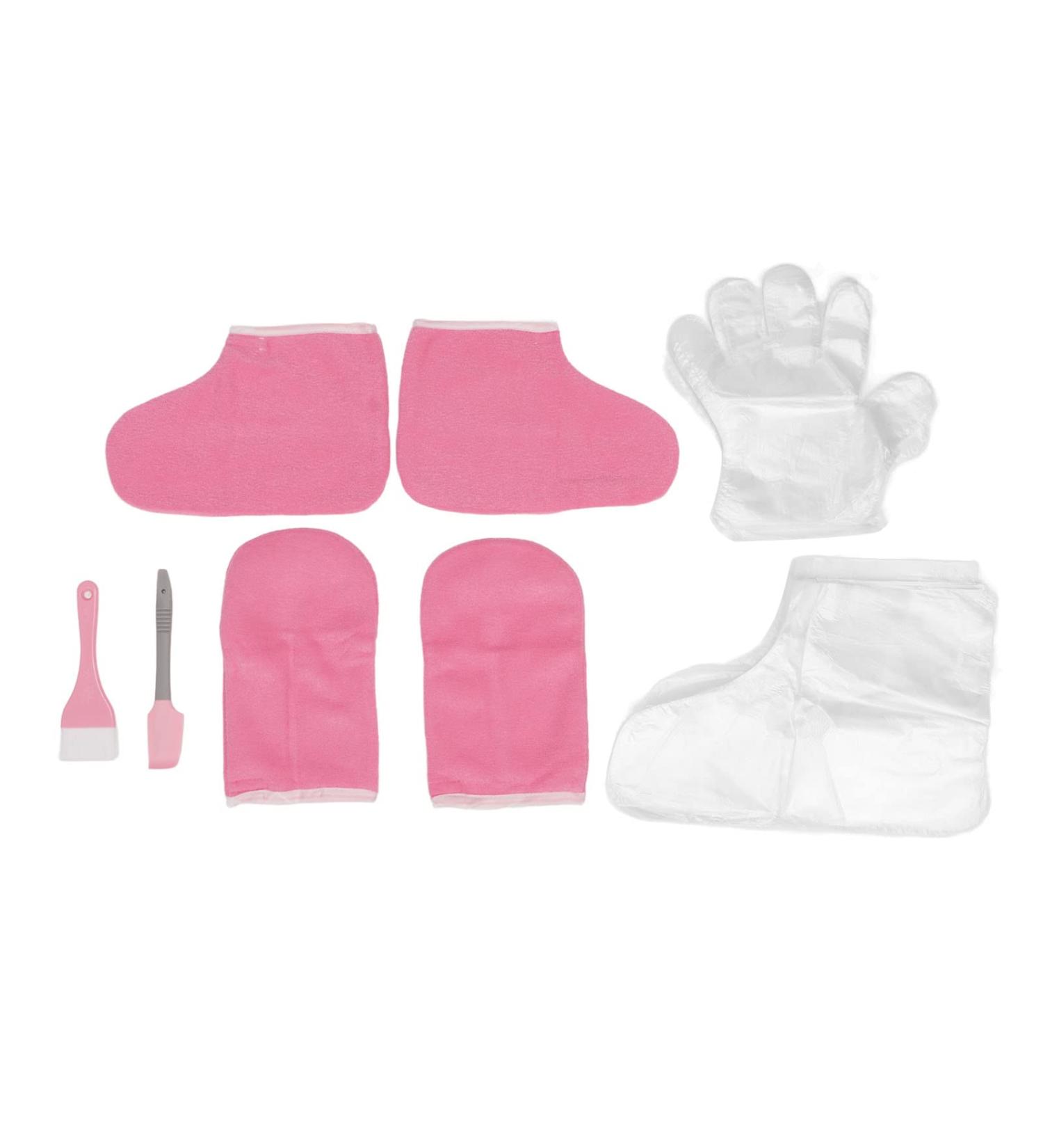 Doublures de Pieds et de Mains en Cire Flanelle Rose paraffine Garder au Chaud Gants jetables Mitaines de Cire Ensemble de Pieds - Buy Online on GoSupps.com