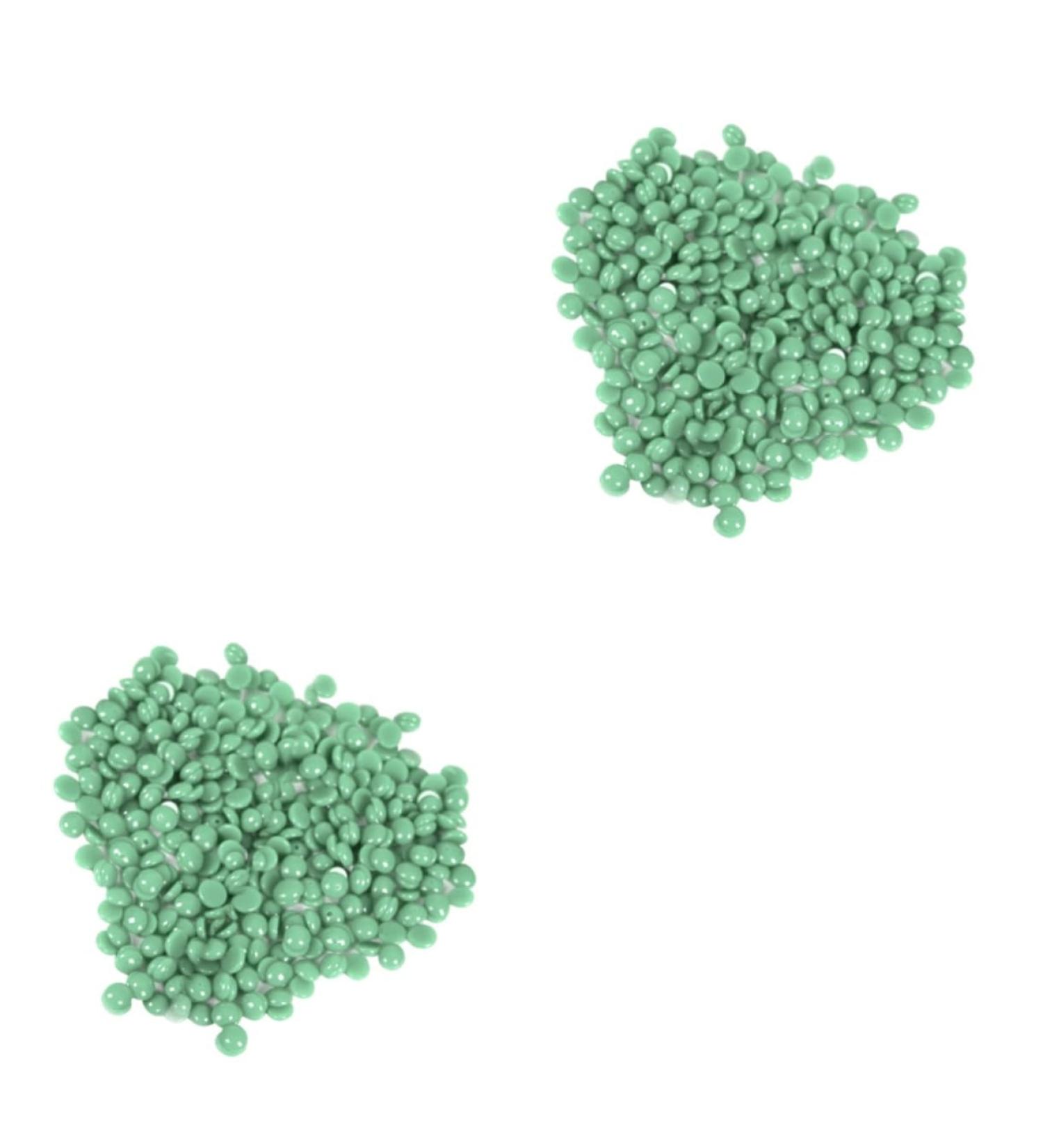 Minkissy 2 Pieces Wax Pearl Hard Wax Beans for Face Hair Removal - Light Green Hot Wax 1 Pack - Buy Online on GoSupps.com