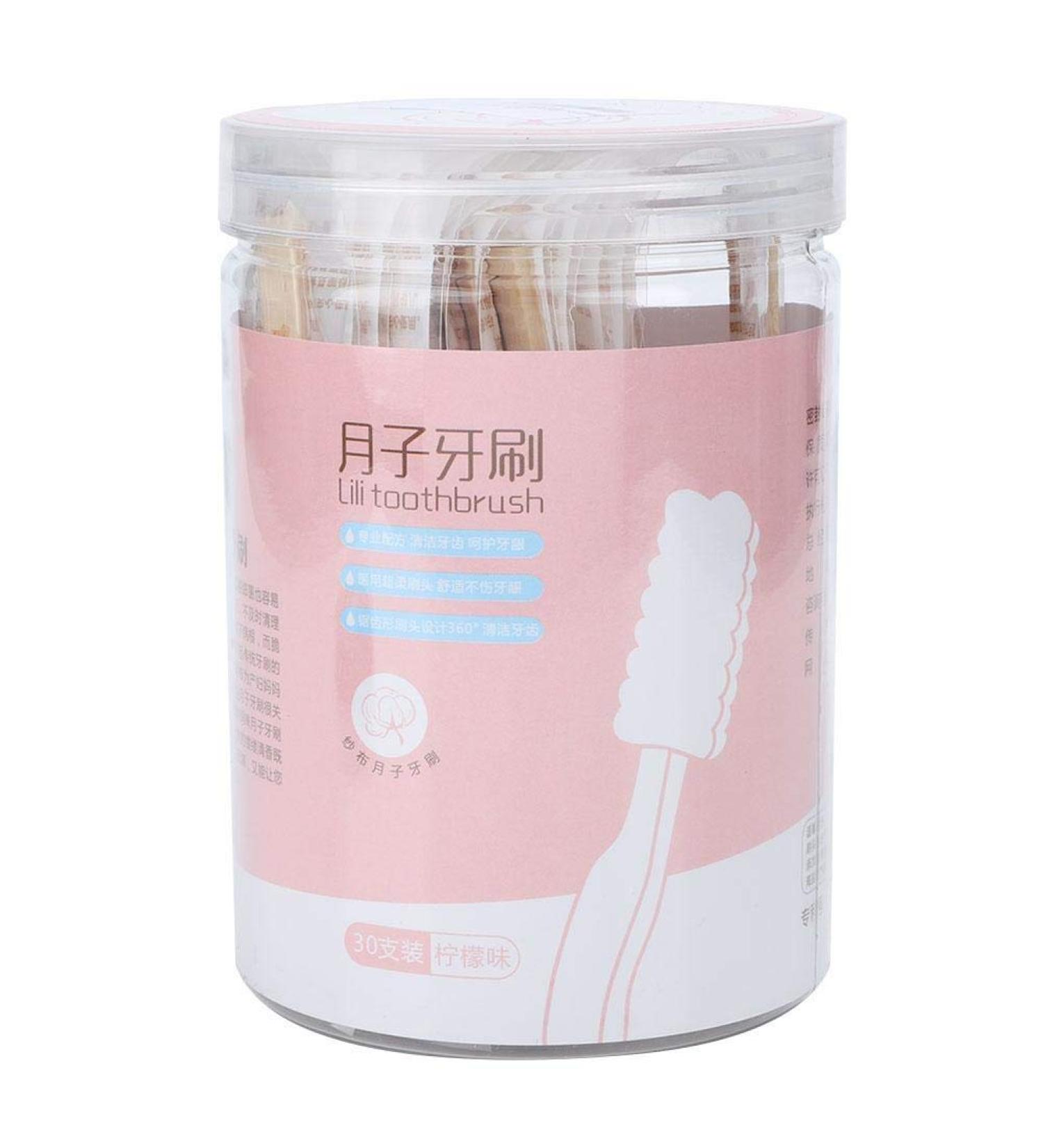 Hztyyier Mini Disposable Toothbrushes - 30 Pack | Portable Oral Care for Kids, Maternity, Travel | Soft Bristles, No Toothpaste Needed (Lemon) - Buy Online on GoSupps.com