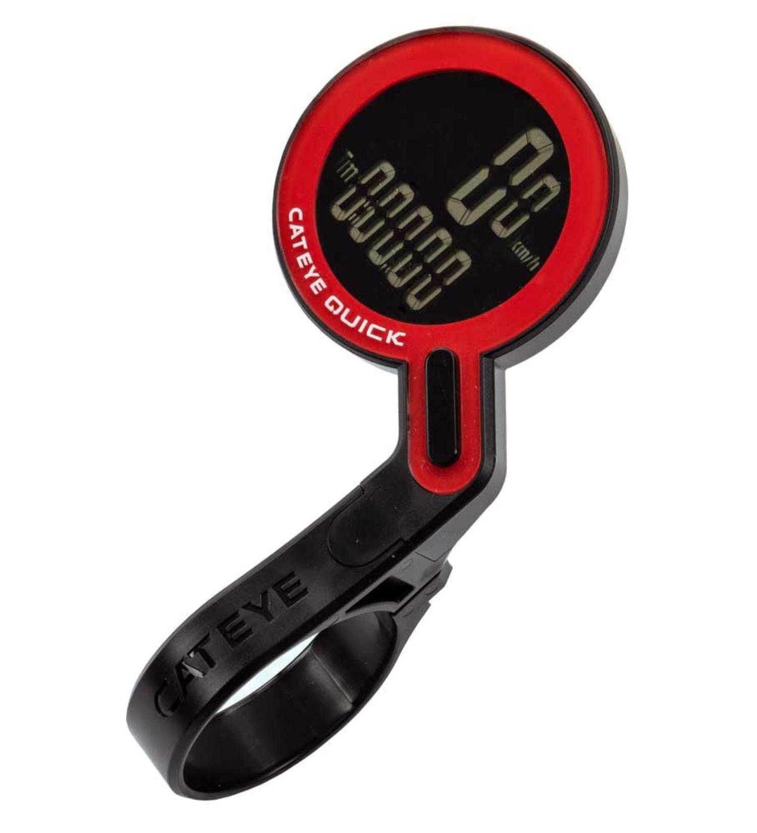 Cateye Computadora Quick Black/Red E-limitada Pedometer for Cycling Unisex Adult Black/Red One Size
