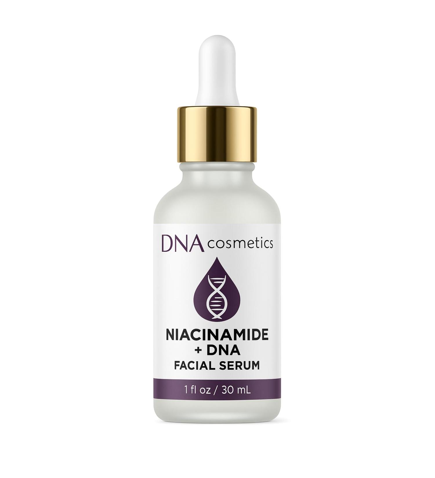 DNA Cosmetics Niacinamide Facial Serum for Face Helps Improve the Appearance of Fine Lines Wrinkles & Dark Circles Hydrating Anti-Aging Serum for All Skin Types 1 fl oz (30 mL)