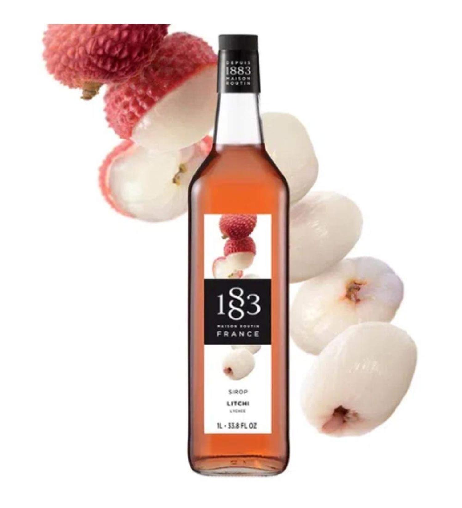 Maison Routin 1883 Lychee Syrup Glass Bottle 1000 Milliliter Lychee 1 l (Pack of 1) - Buy Online on GoSupps.com