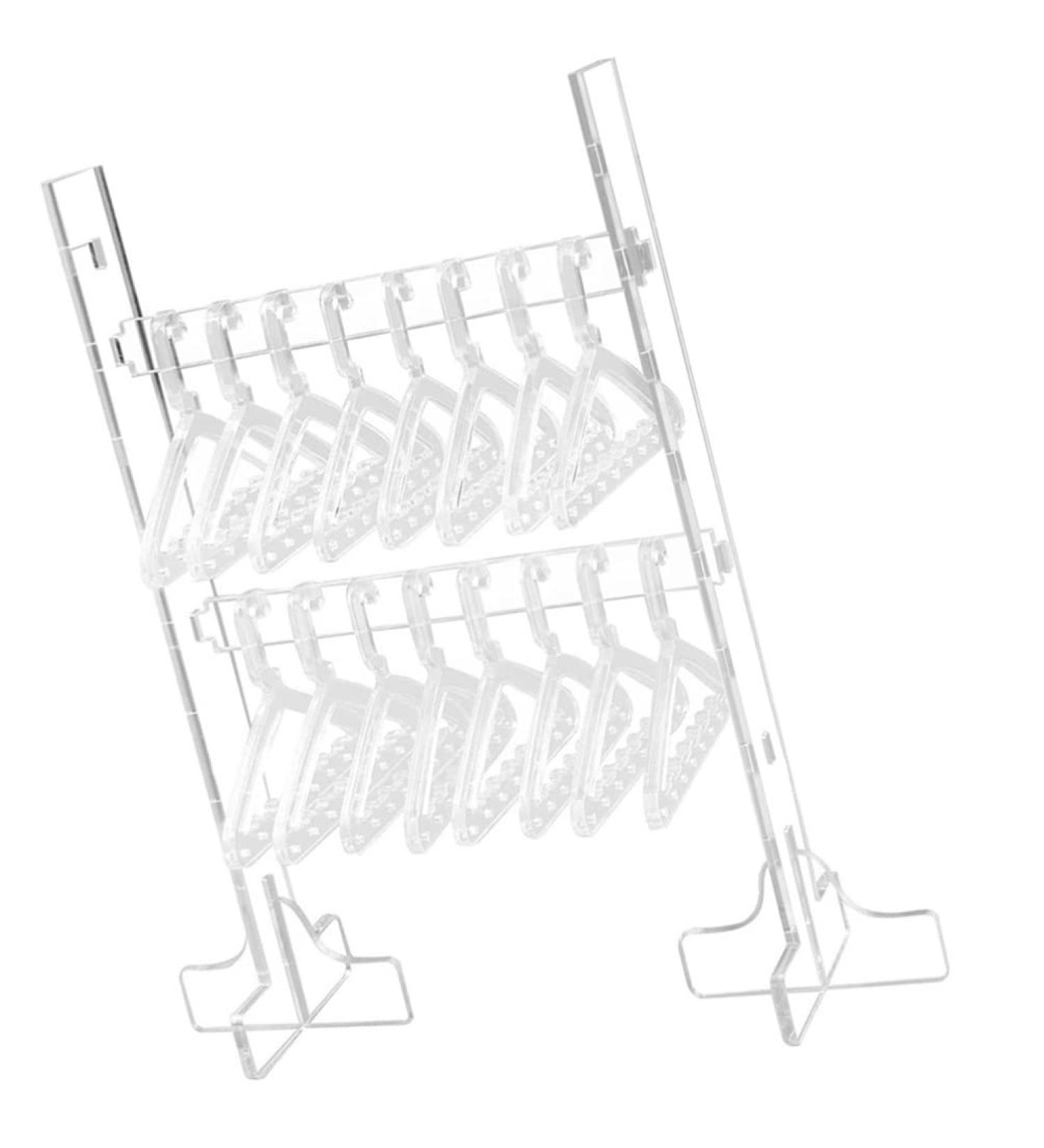 Earring Holder Earrings Organizers with Mini Hanger 2 Tier Jewelry Display Stand Acrylic Necklace Holder Decorative Jewelry Tree for Earrings Pendant Keychains Earring Holder Organizer/406 Transparent - Buy Online on GoSupps.com