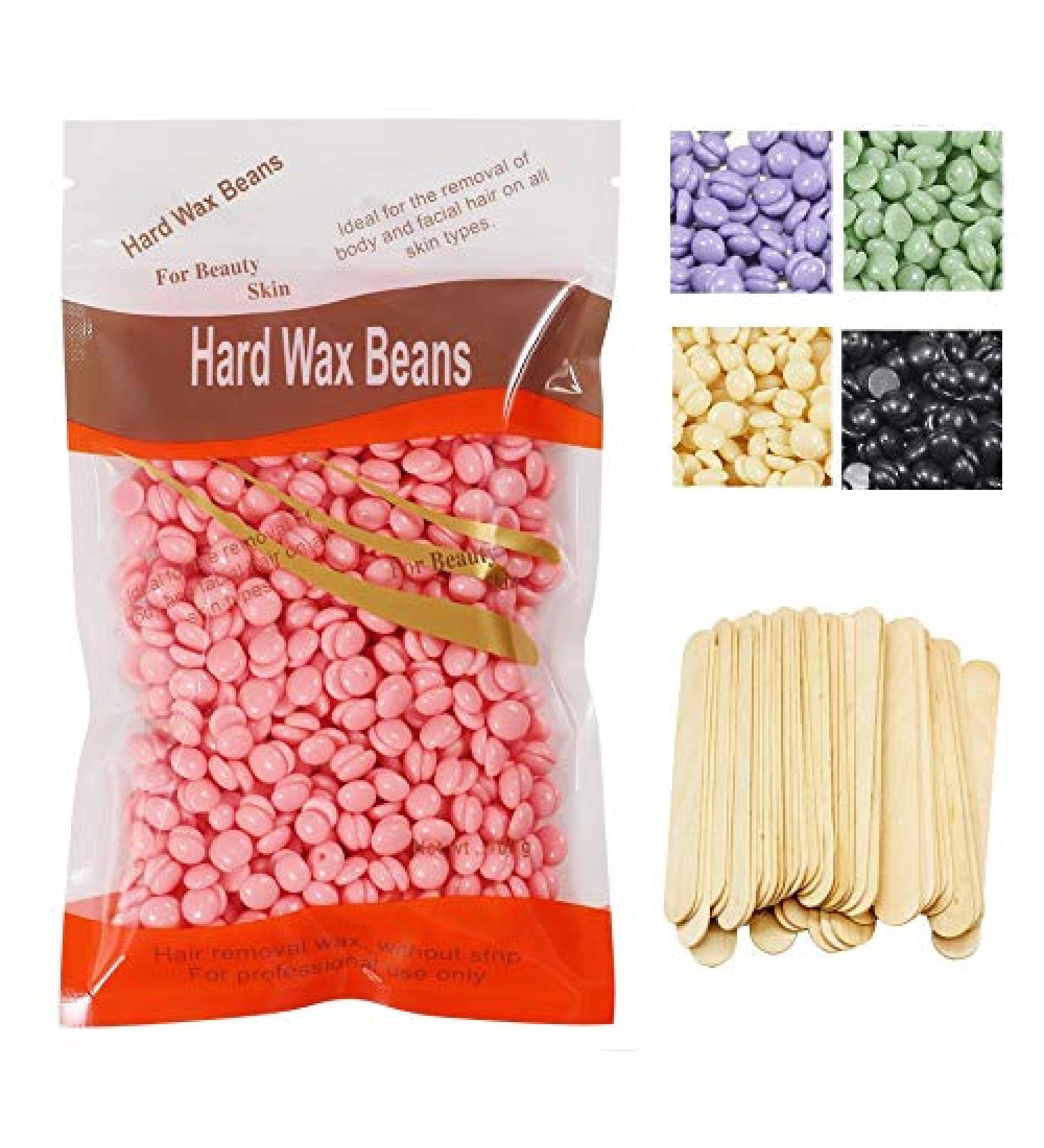 Aoonar Wax Warmer Heater Wax Hair Removal Waxing Kit Wax Dpilation Set (500G Wax Beans & 50Pcs Sticks) - Buy Online on GoSupps.com