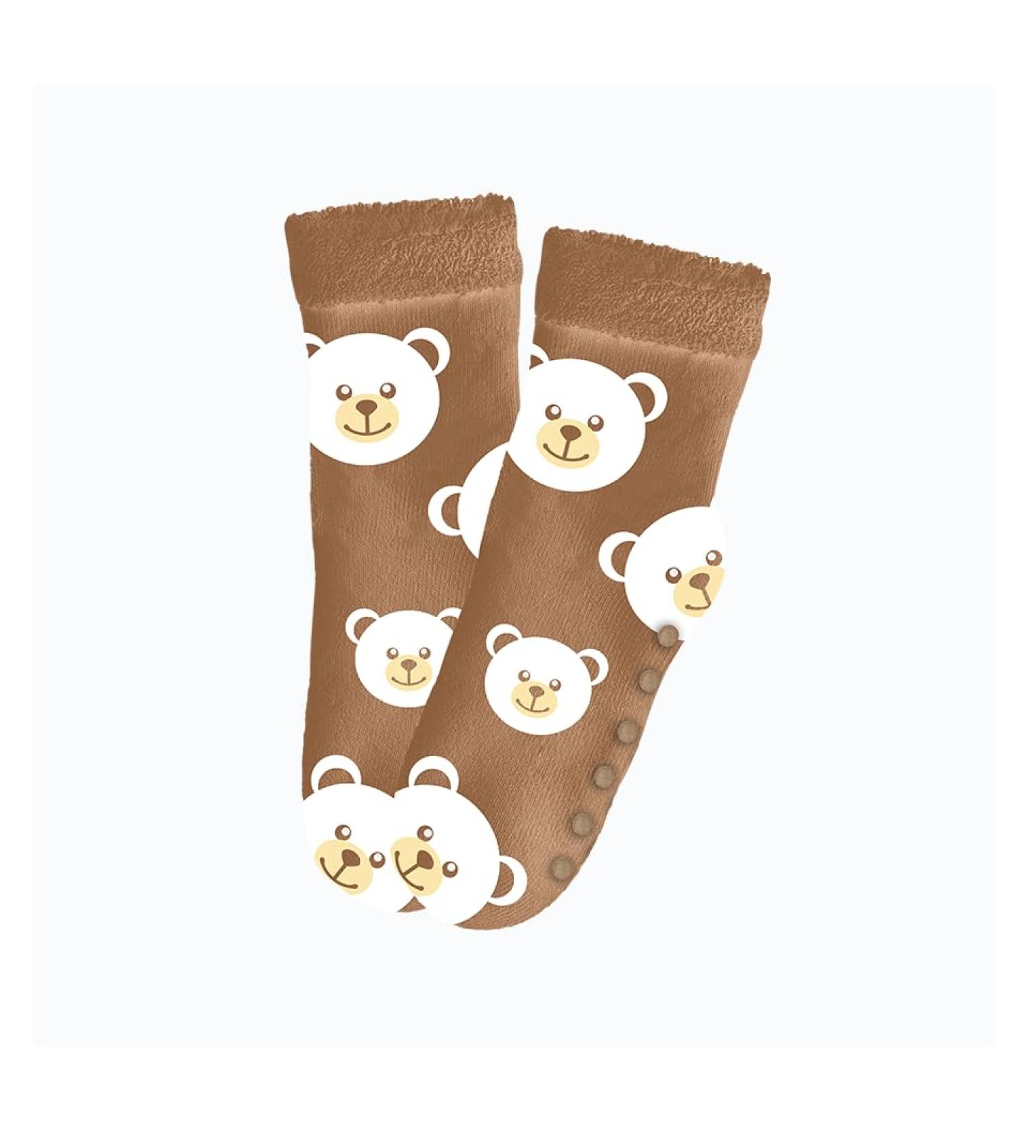 Children's Moisturizing Socks Microencapsulated with Aloe Vera "Ourson" - Sanosoin | Shea Butter and Vitamin E | Foot care | Size 26-34