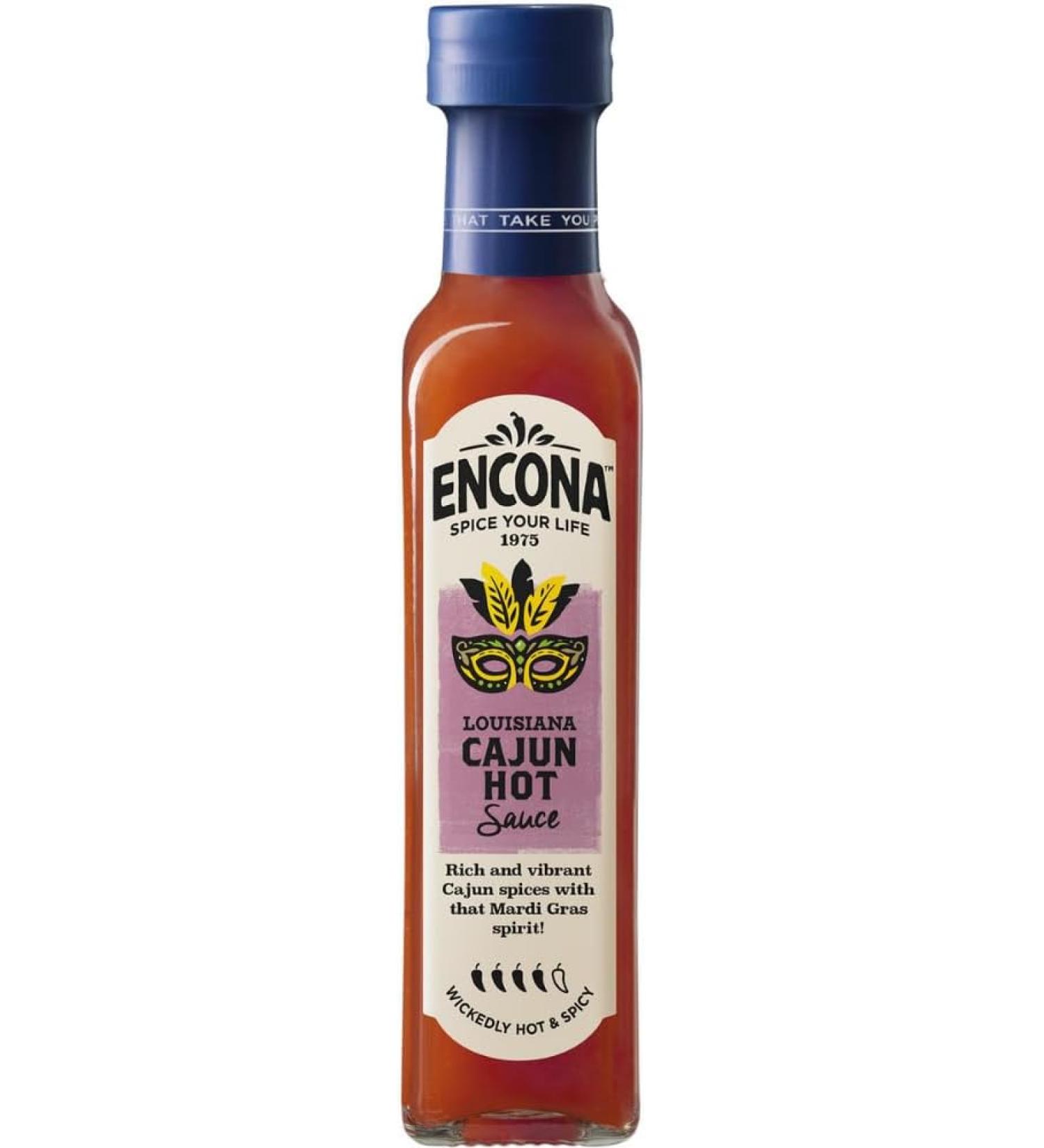 Encona Louisiana Cajun Hot Sauce 142ml - Buy Online on GoSupps.com