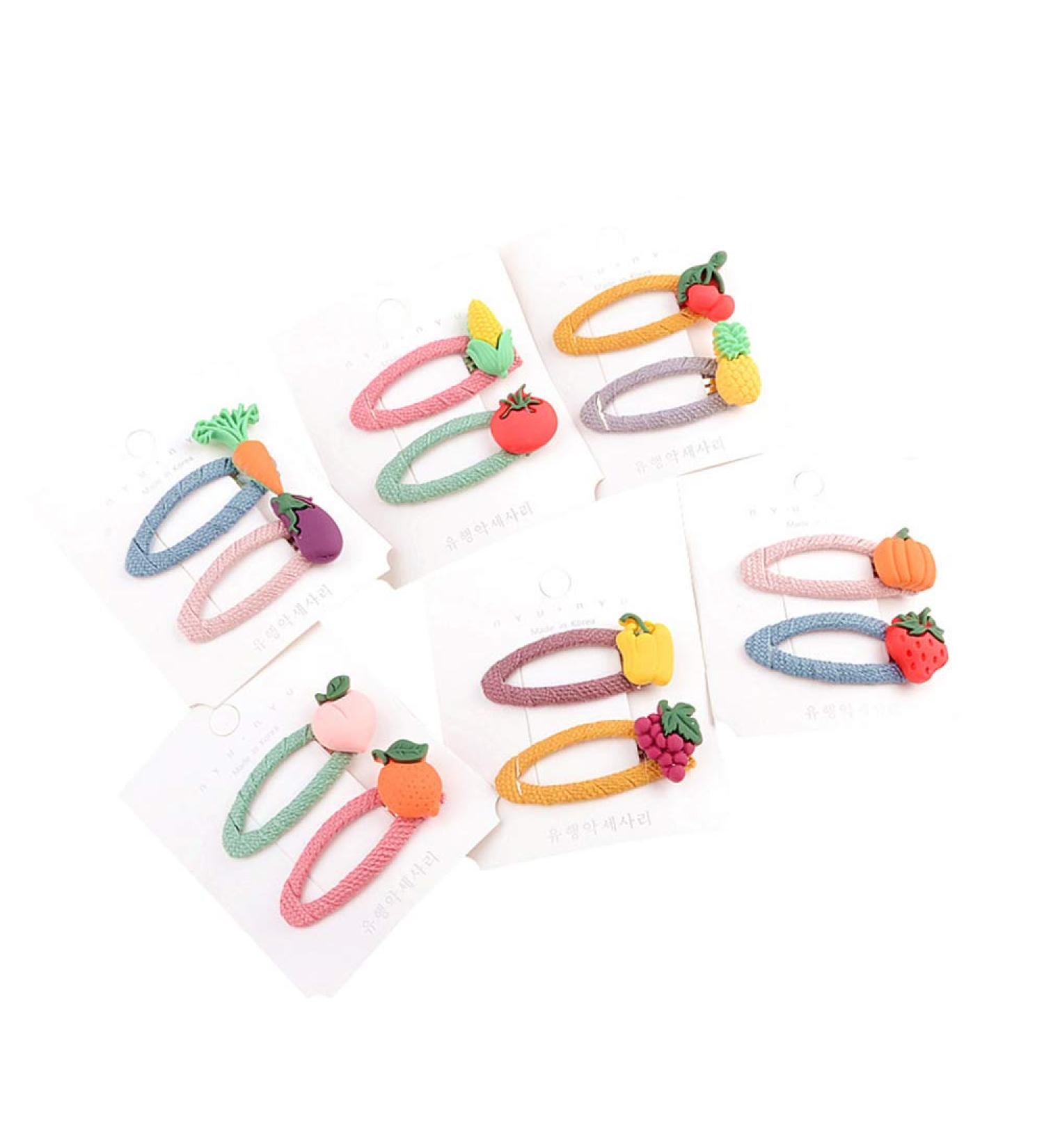 Shop Watenkliy 12-Piece Children's Hair Clips | Cute Fruit & Vegetable Hairpins for Girls - International Shipping Available - Buy Online on GoSupps.com