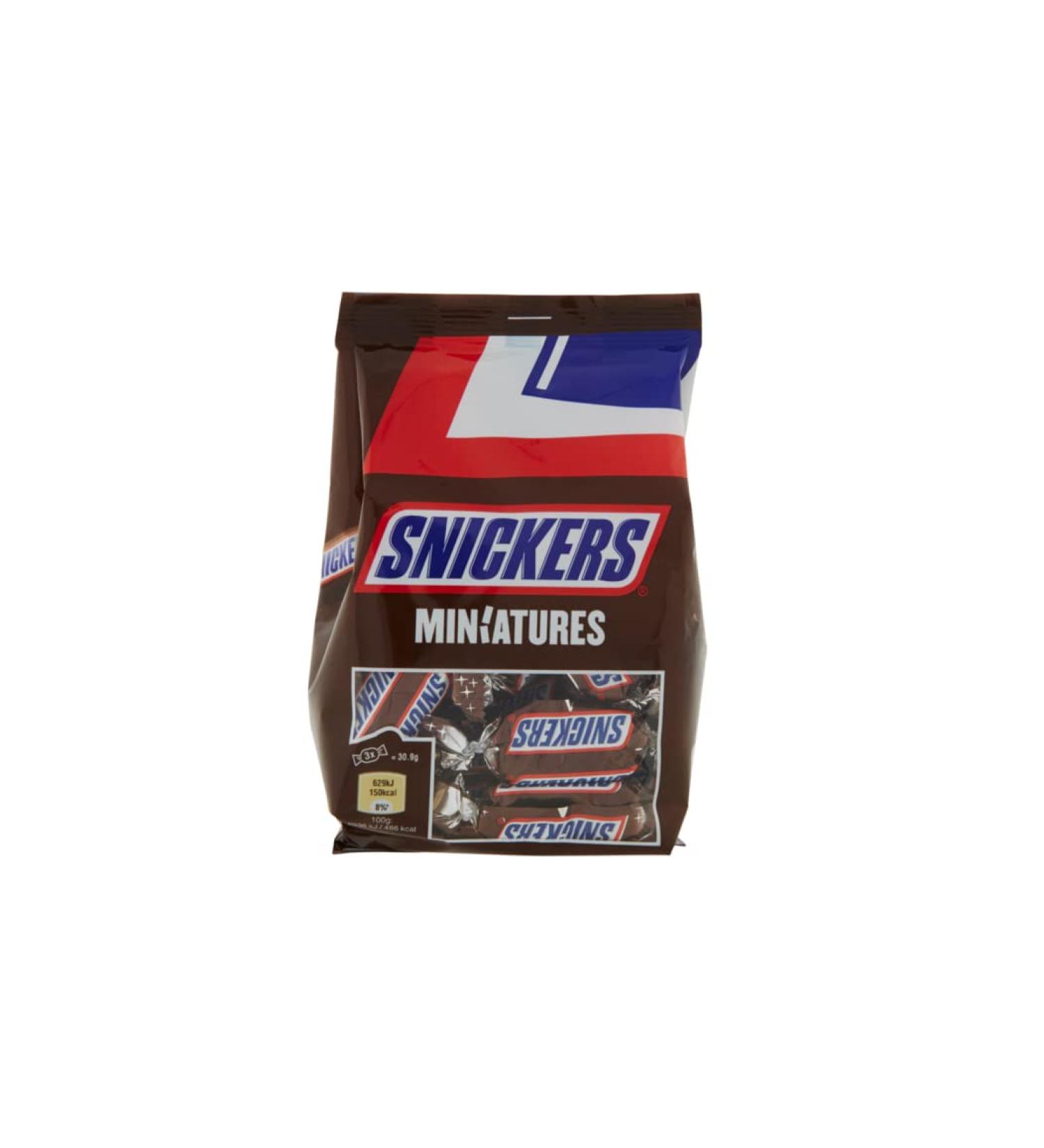  Mars Snickers Snickers Miniatures 130g Milk Chocolate Filled with Boxes and Roasted Peanuts - Buy Online on GoSupps.com