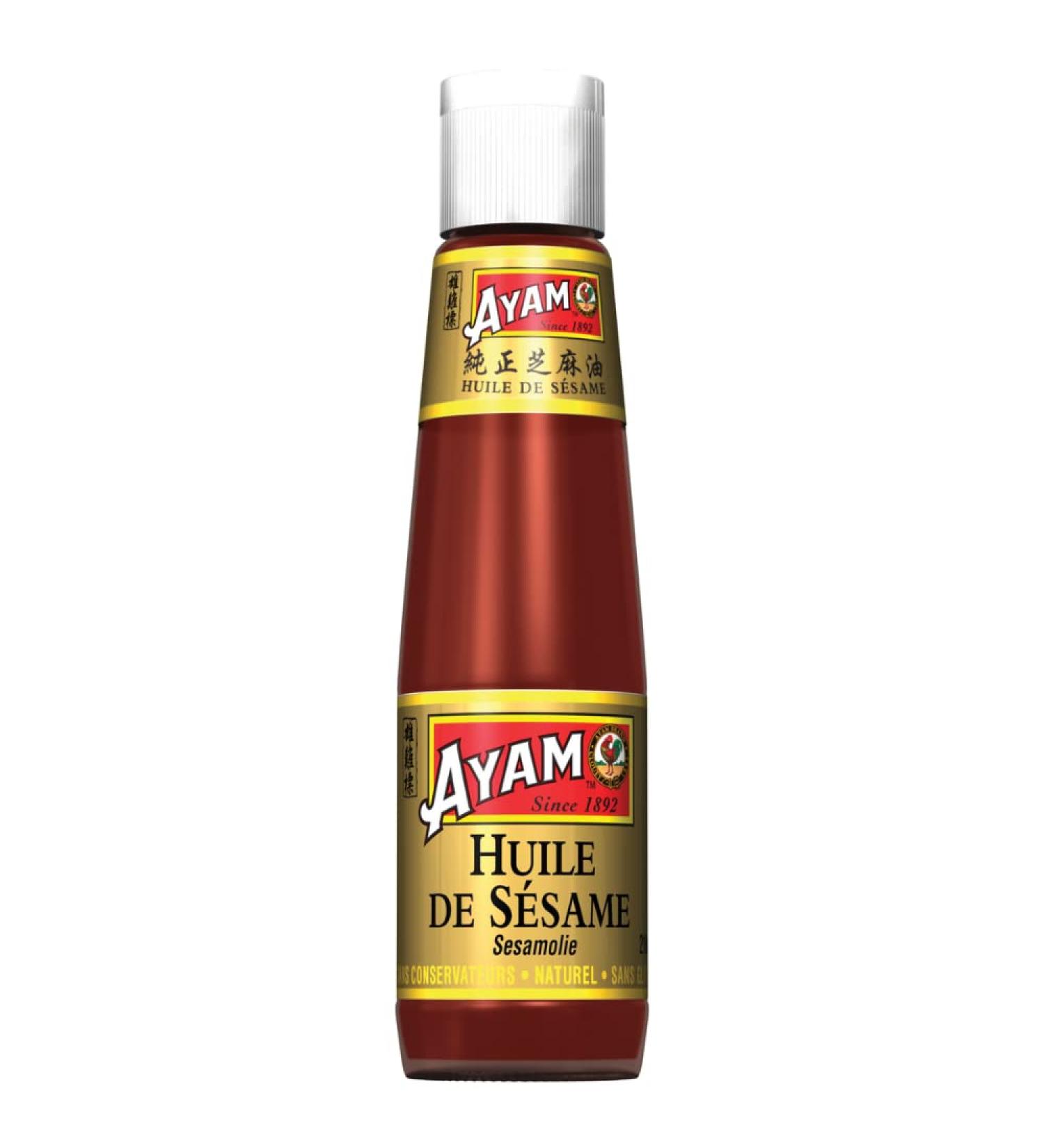 AYAM 100% Sesame Oil | Cooking and Seasoning | High Quality | Naturally Scented | Healthy Eating | Gluten Free | No Preservation - Buy Online on GoSupps.com
