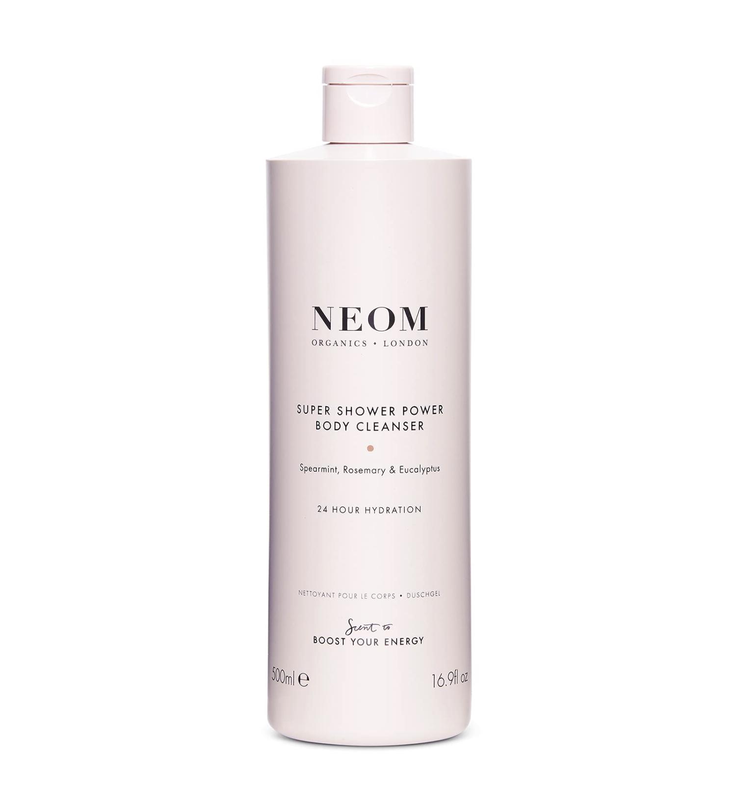 Neom Super Shower Power Body Cleanser 500ml - Spearmint, Rosemary & Eucalyptus | Invigorating, Hydrating & Nourishing - Buy Online on GoSupps.com