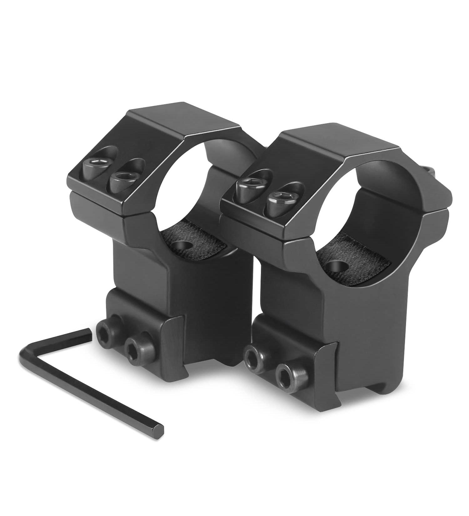 Modkin 1 Inch Dovetail Scope Rings - High Profile Mount for 11mm Rails - Set of 2 with Stop Pin - Buy Online on GoSupps.com