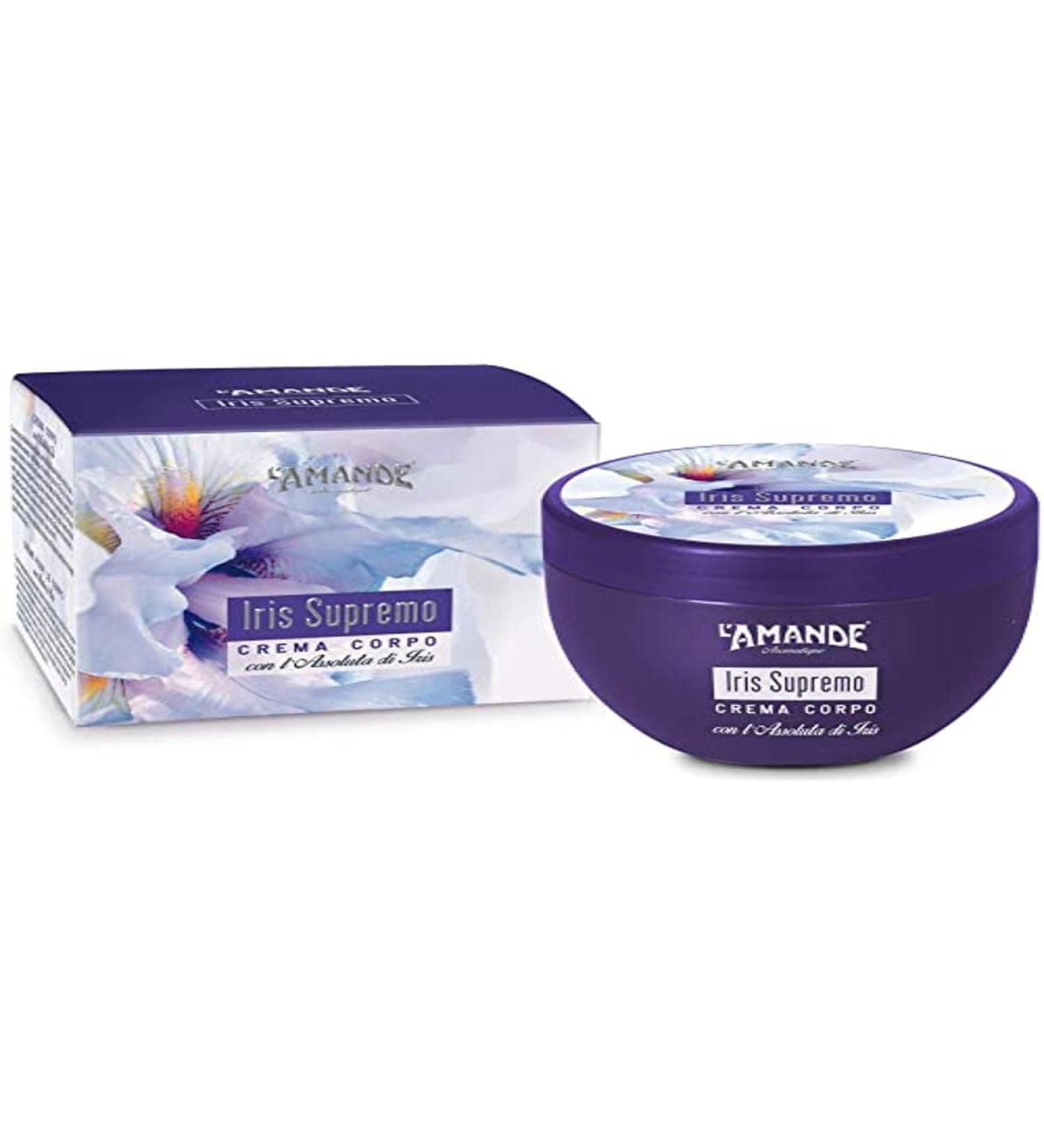  L'Amande ALMOND - Scented body cream with hyaluronic acid and vitamin E a delicate antioxidant and emollient moisturizing body cream for dry skin with jasmine for soft and velvety skin Iris Supremo - Buy Online on GoSupps.com