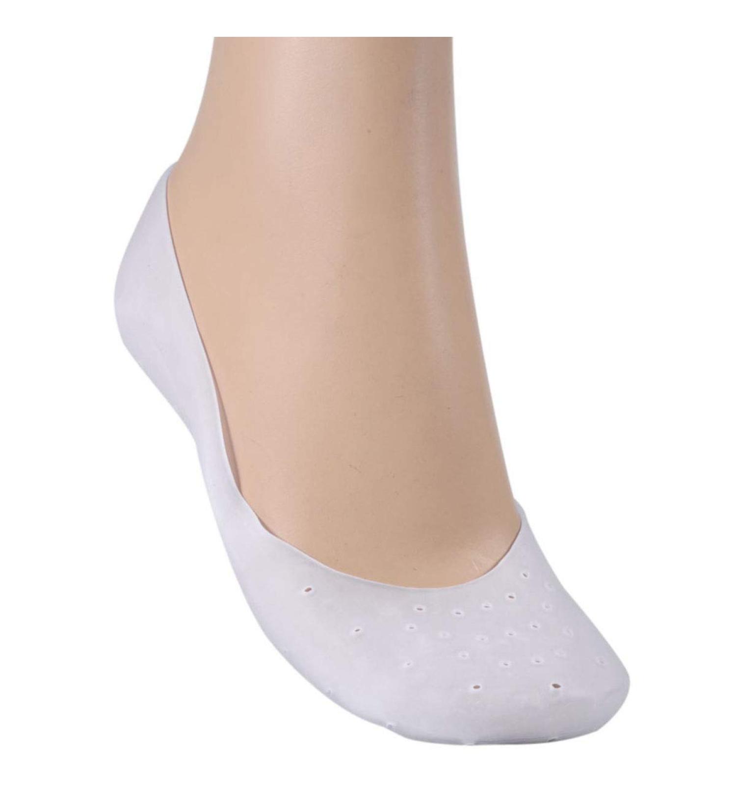 Haiqianxin Silicone Gel Moisturizing Socks - Breathable Elastic Cracked Heel Protector (White Size S) - International Shipping - Buy Online on GoSupps.com