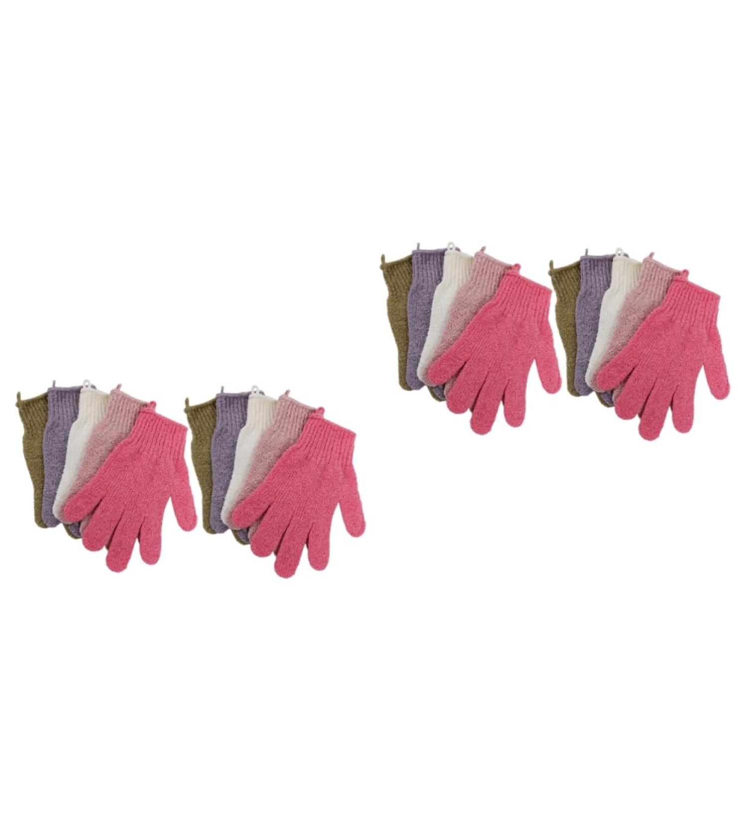 FOMIYES 10 Pairs Bath Mitt Gloves & Back Sponge - Exfoliating Loofah Gloves for a Refreshing Shower Experience - Buy Online on GoSupps.com