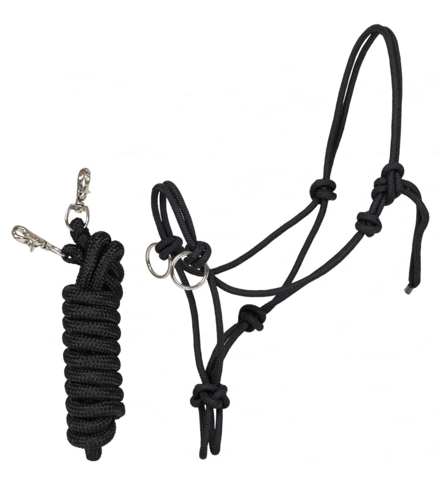 Buy Marengos Knotted Halter with Reins | Black Thoroughbred | International Shipping Available - Buy Online on GoSupps.com