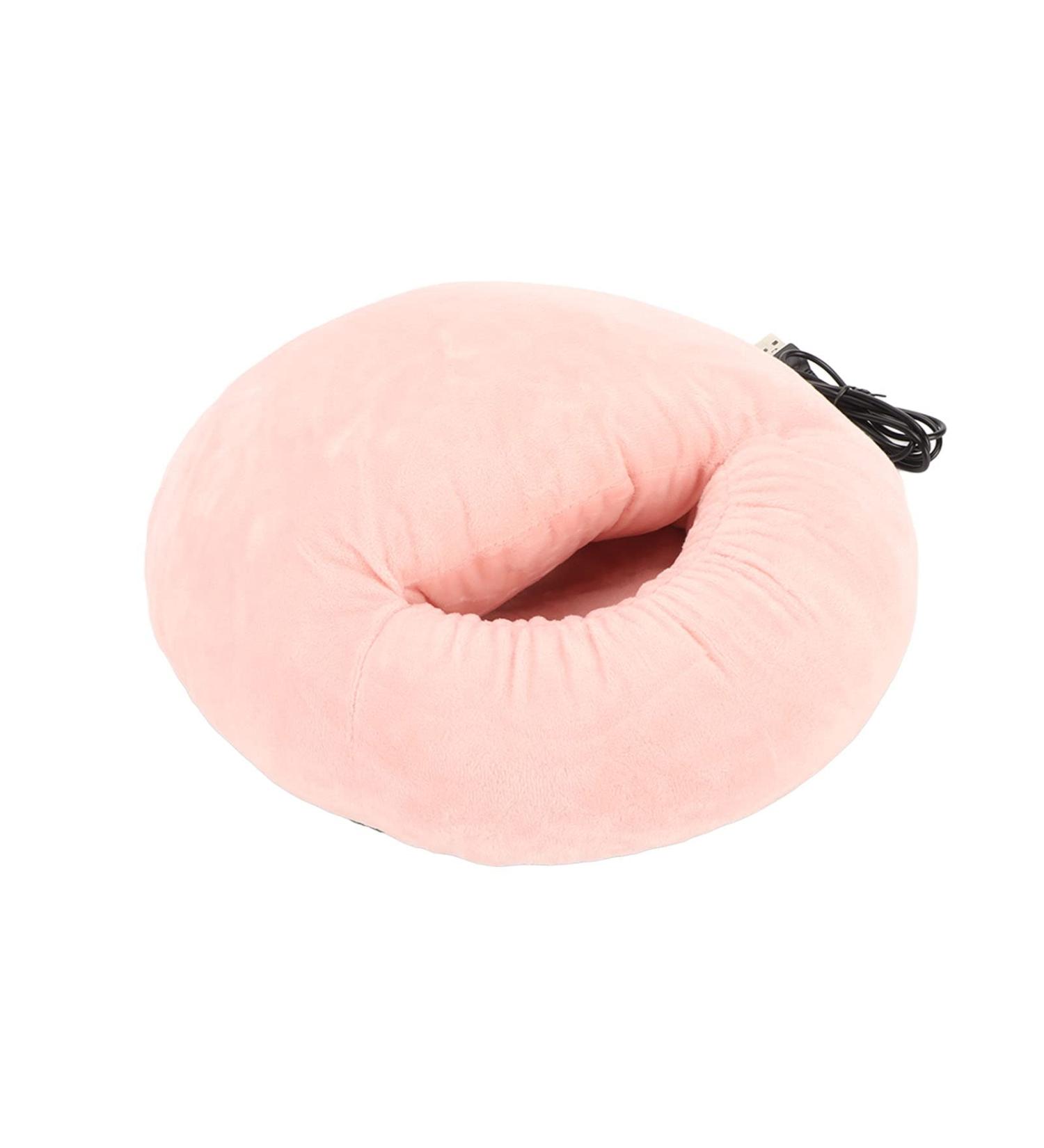 Soft Washable USB Heated Foot Warmer - Electrical Foot Warmers for Home | Perfect Gift in Hell-Pink - Buy Online on GoSupps.com