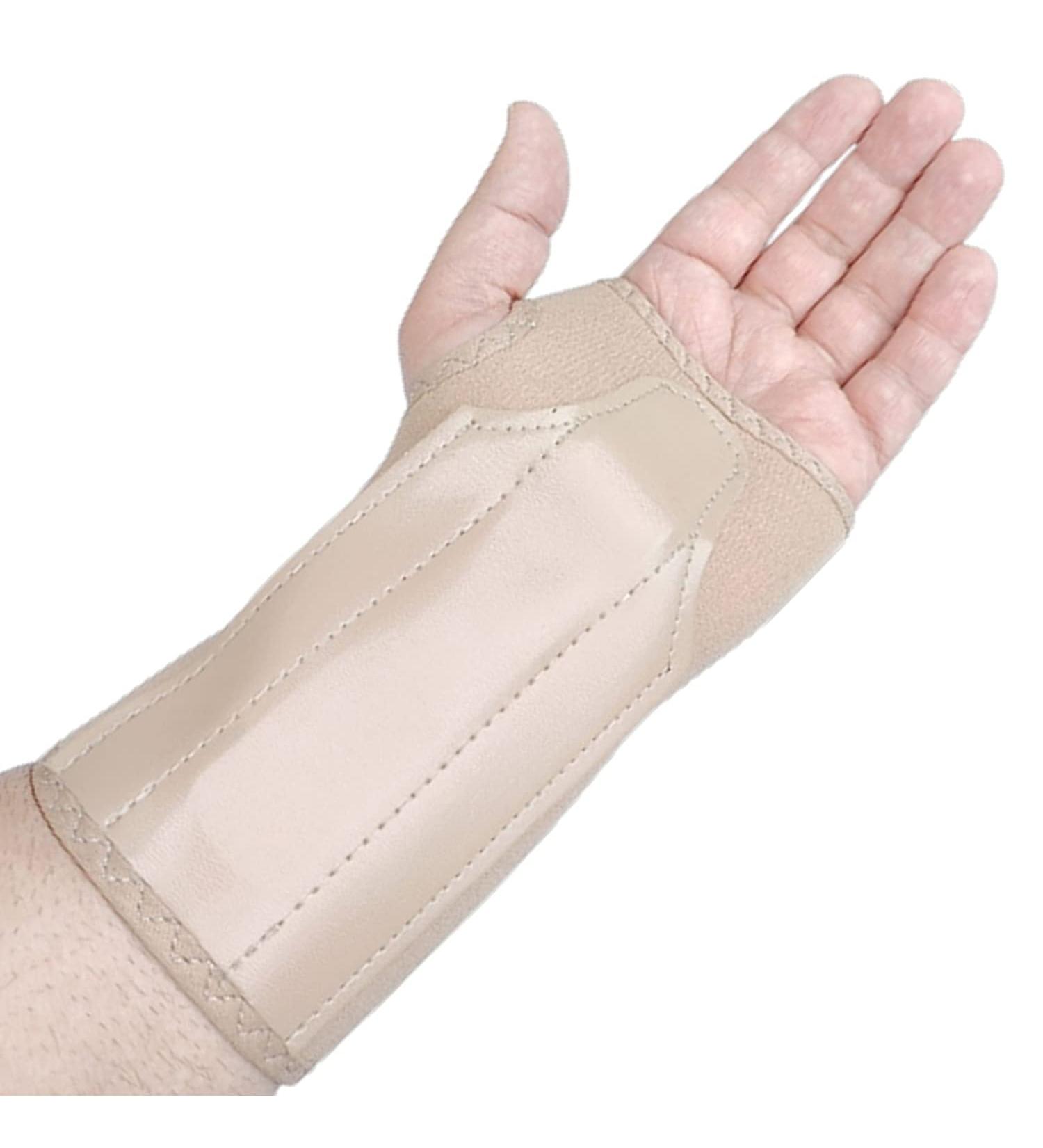 LTG PRO Hand Wrist Support Brace Splint for Carpal Tunnel Sprain Strain Arthritis - L-XL Right Beige - Buy Online on GoSupps.com
