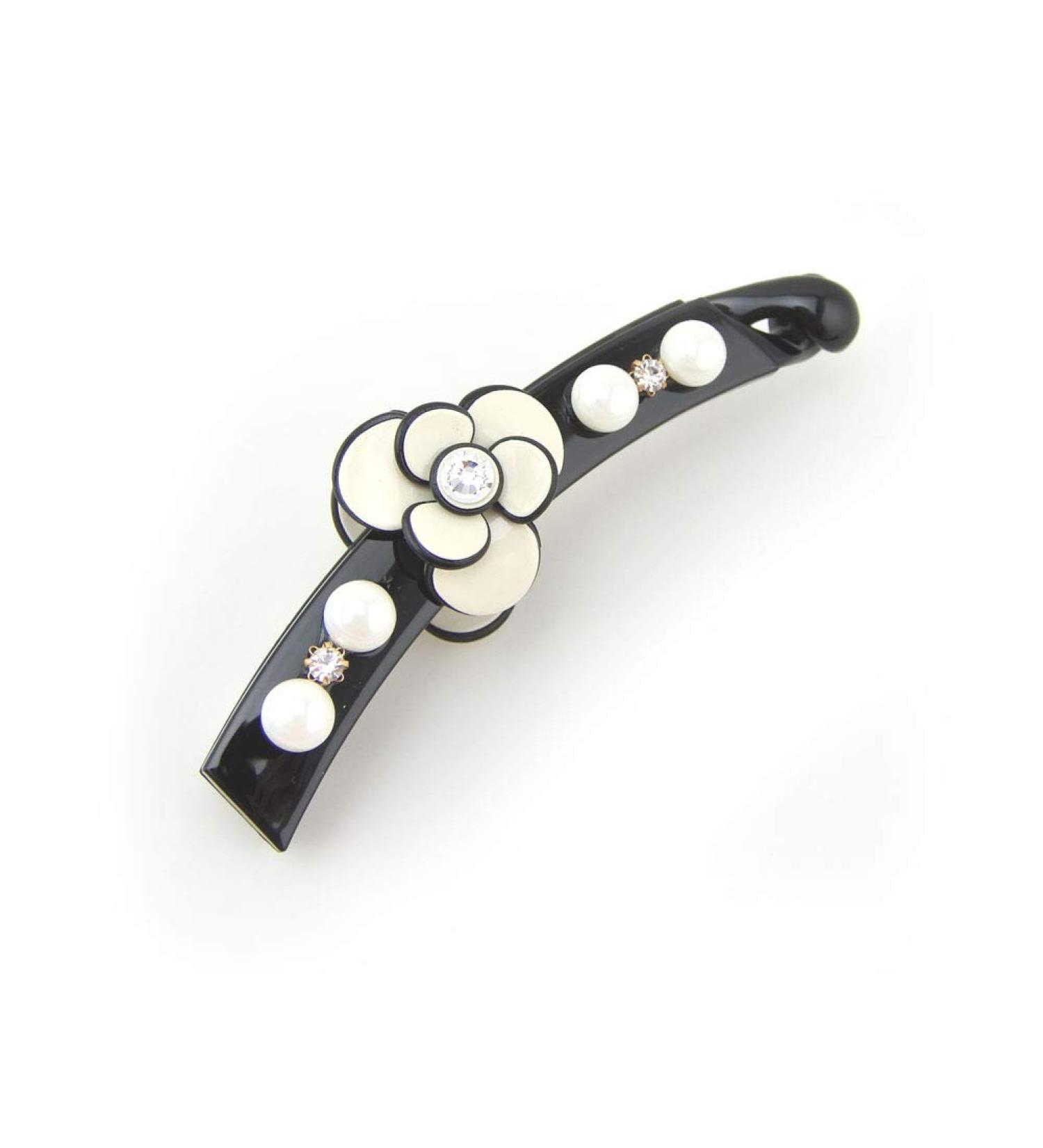 Meilliwish Noble Flower Wedding Banana Hair Clip for Women & Girls - Elegant White Accessory - Buy Online on GoSupps.com
