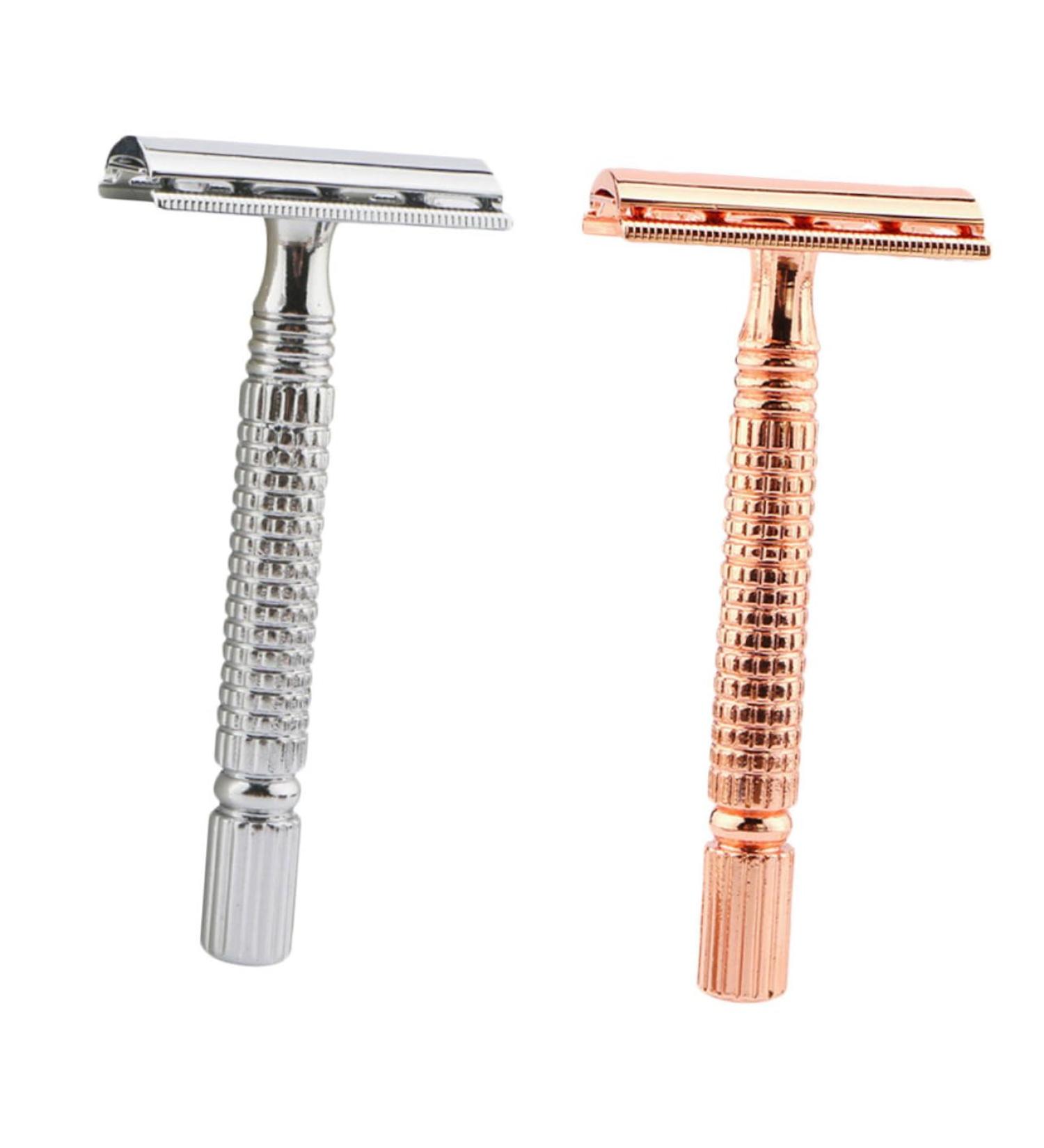 Minkissy 2-Pack Rapid Razor Shaving Kit for Men - Perfect Father's Day Gift | Wet Shaving Tool with Zinc Alloy Head - Buy Online on GoSupps.com
