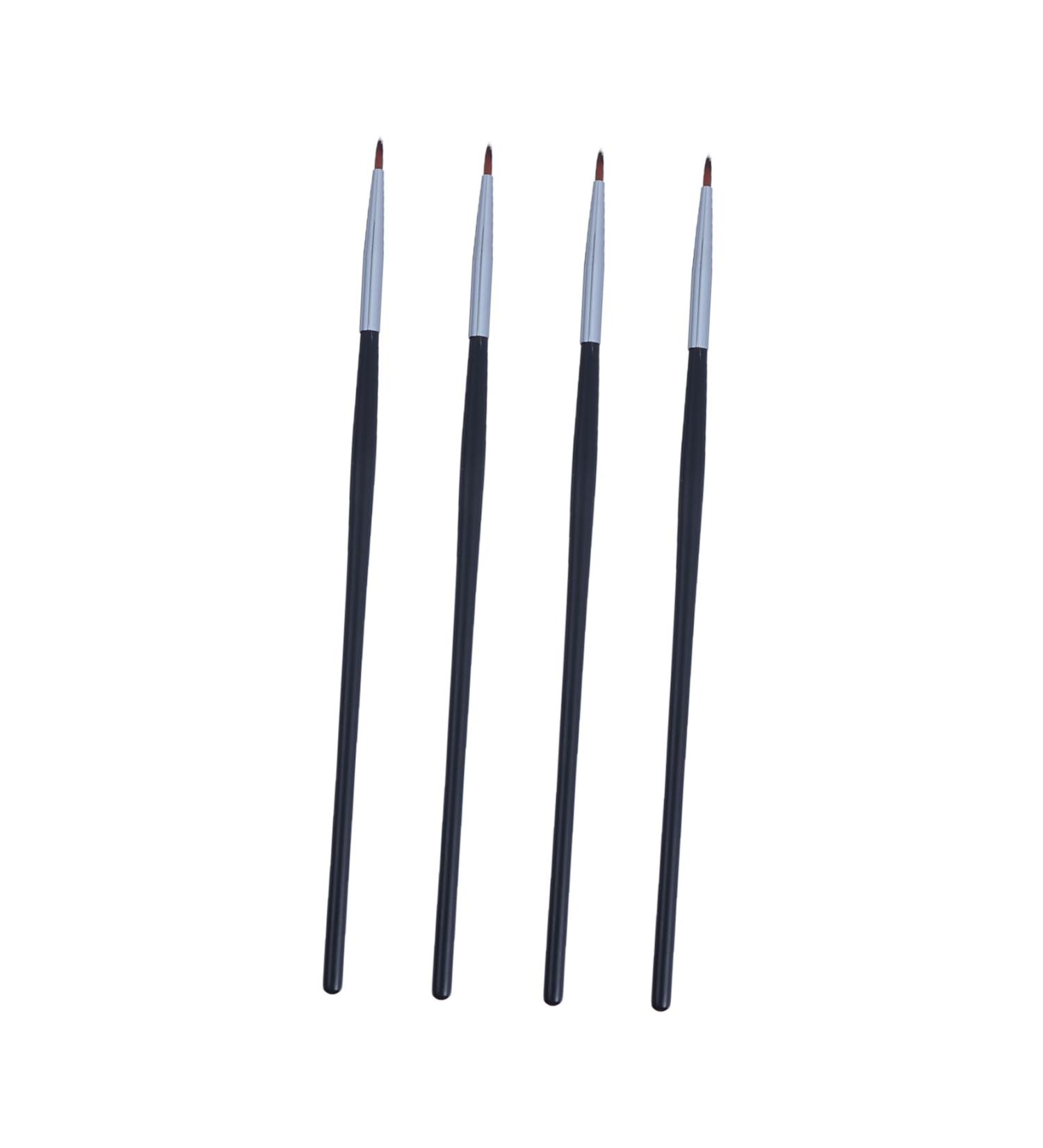 Baluue 4pcs Fine Eyeliner Brush Eye Shadow Travel Lipstick Brush Makeup Black Fiber - Buy Online on GoSupps.com