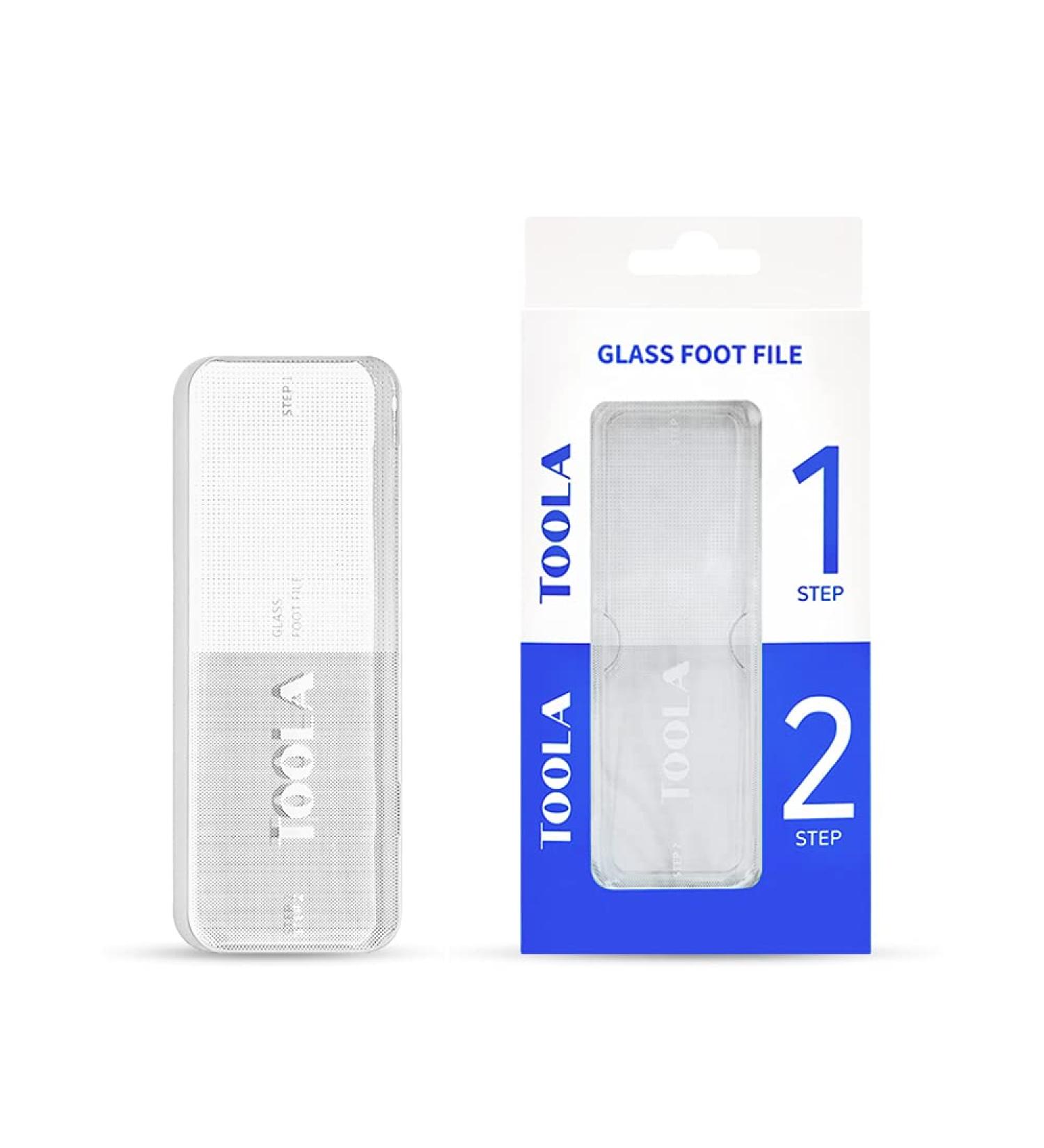 Hypoallergenic Glass Foot Rasp File & Callus Remover with Glass-Etching Technology by TOOLA - 1 Pack | Pedi/Feet Care Tool for Dry/Wet Feet - Buy Online on GoSupps.com