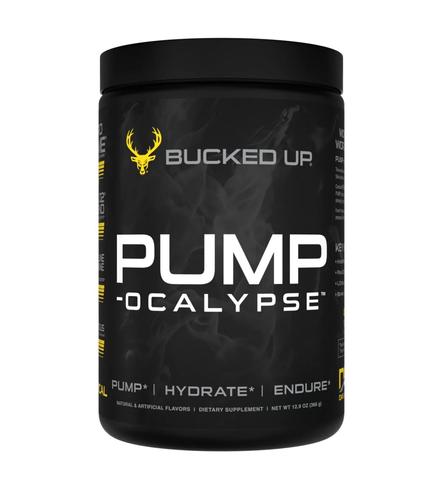 Pump-ocalypse Tropical | Nitric Oxide and L Arginine Supplement with Citrulline Malate GlycerPump | Ultimate N.O. Booster | Lean Muscle Support for Blood Flow Vascularity Hydration and Endurance - Buy Online on GoSupps.com