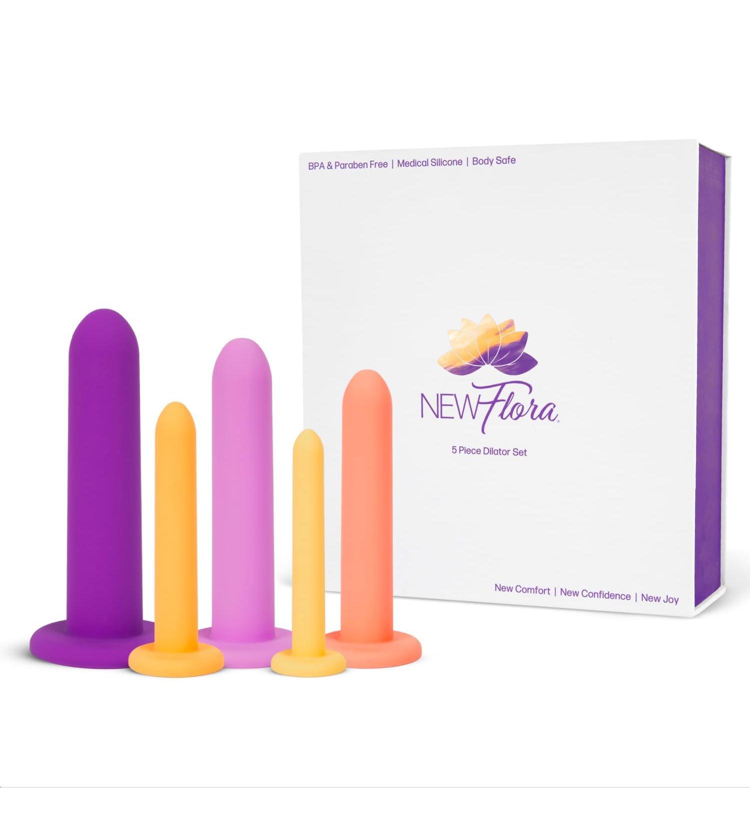 Silicone Pelvic Floor Dilator Trainer Set - Complete 5 Kit | Pelvic Pain Relief for Women & Men | Physical Therapy Solutions - Buy Online on GoSupps.com