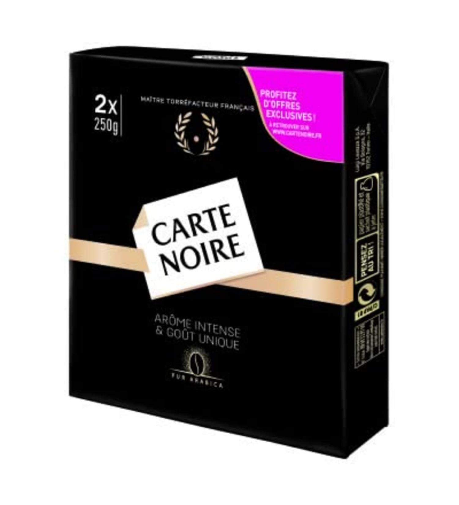 Carte Noire Ground coffee, intense aroma & unique taste, pure Arabica - 2 packs of 250g