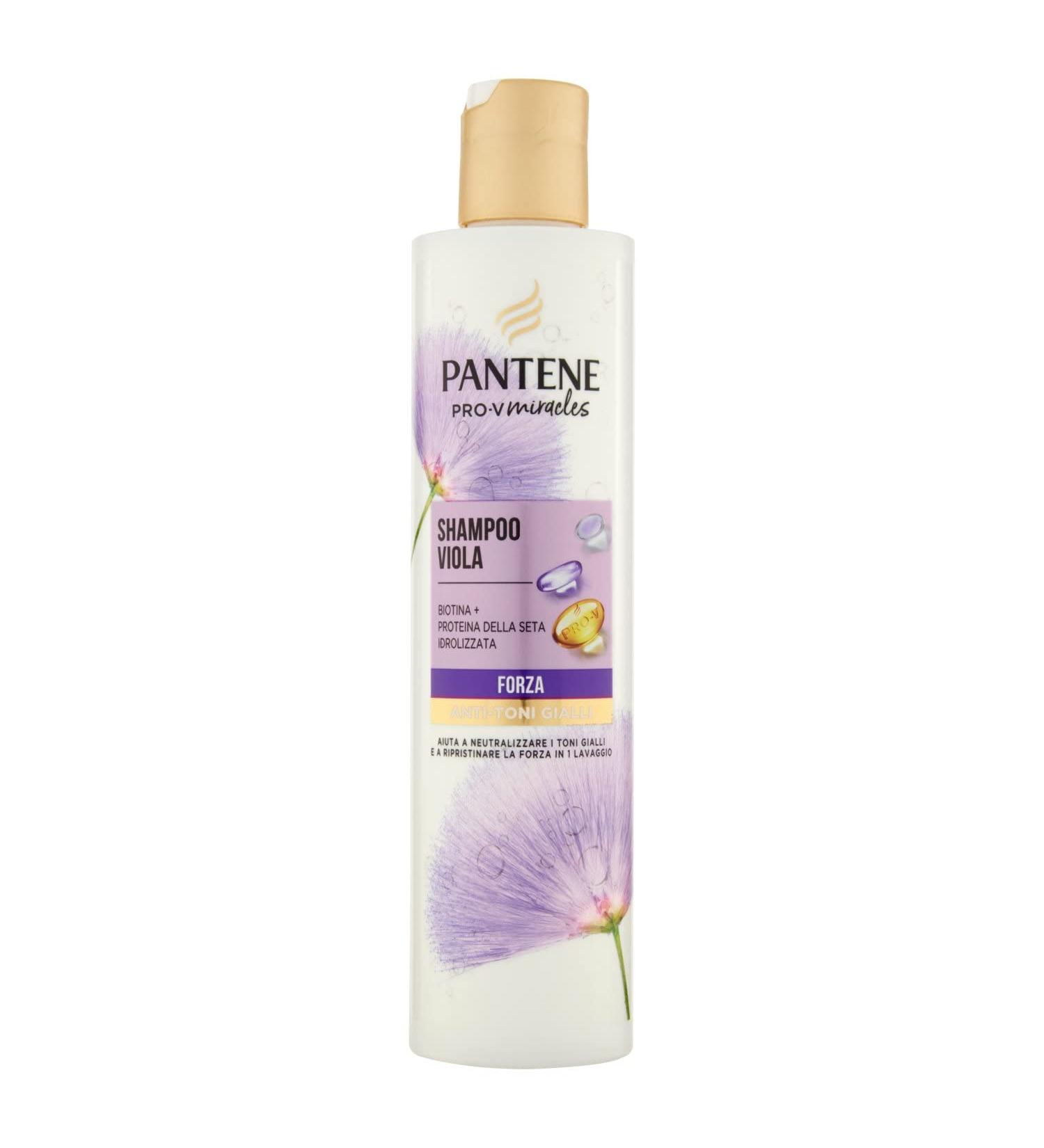  Pantene Pantene Pro-V Miracles Forza Anti-Yellowing Shampoo with biotin and hydrolyzed silk proteins for blonde treated or sun-damaged hair 225 ml - Buy Online on GoSupps.com