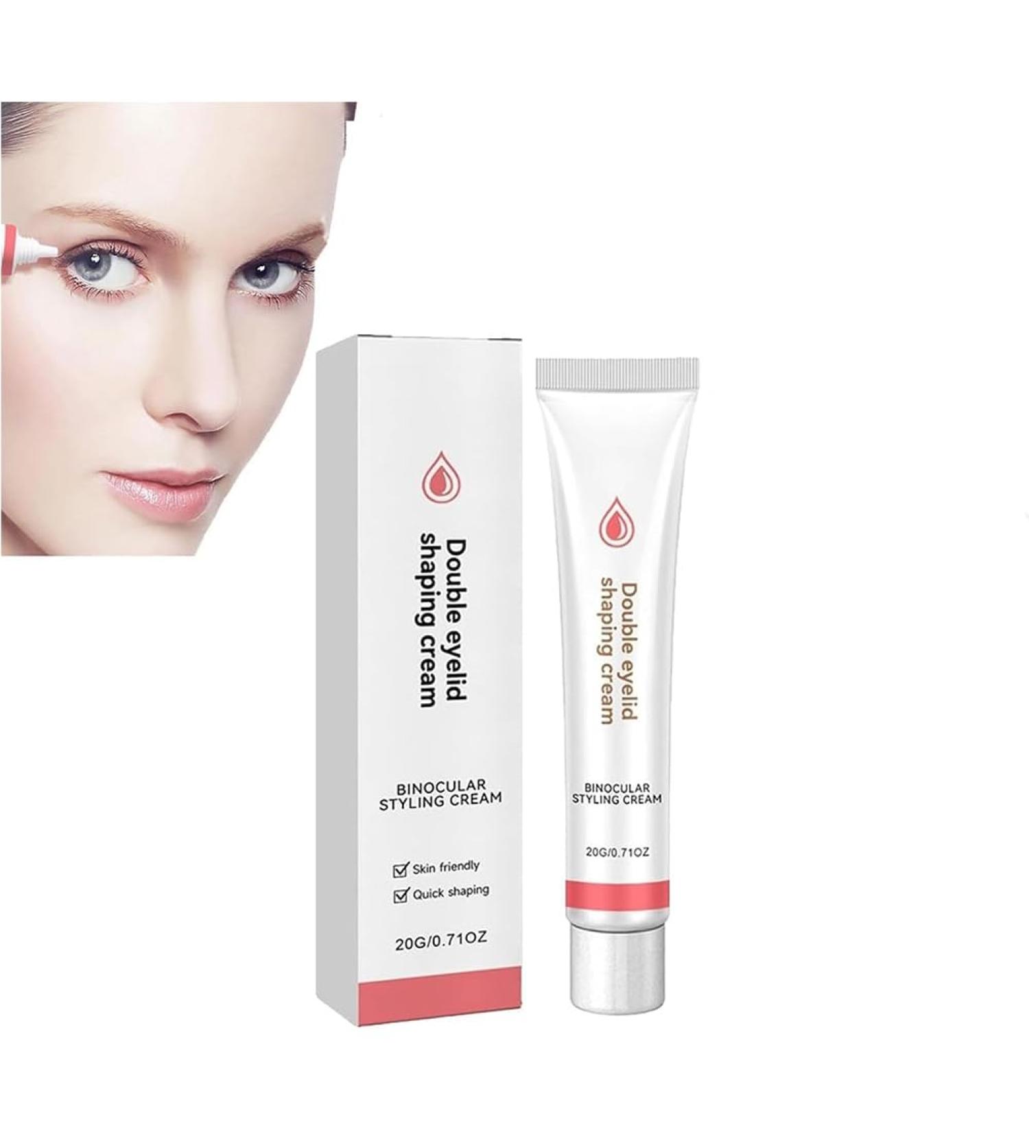 Double Eyelid Styling Cream Double Eyelids Modeling Cream Waterproof Double-fold Eyelids Cream Long Lasting Invisible Double Eyelid Shaping Styling Cream (1 pc)