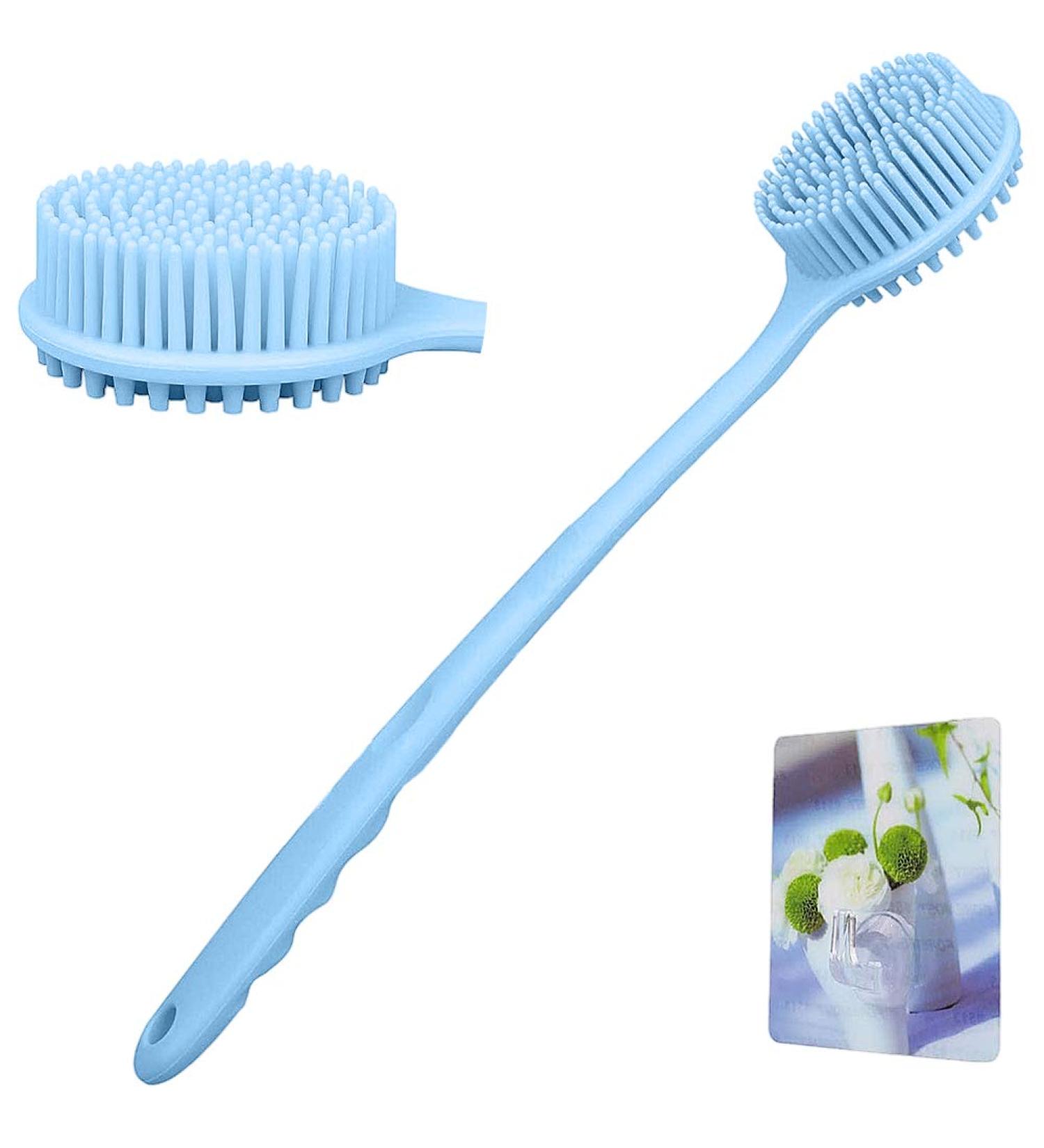 BKJJ Bathing Brush - Soft Silicone Back & Body Shower Brush with Long Handle for Circulation Massage - Ideal for All Skin Types - Buy Online on GoSupps.com