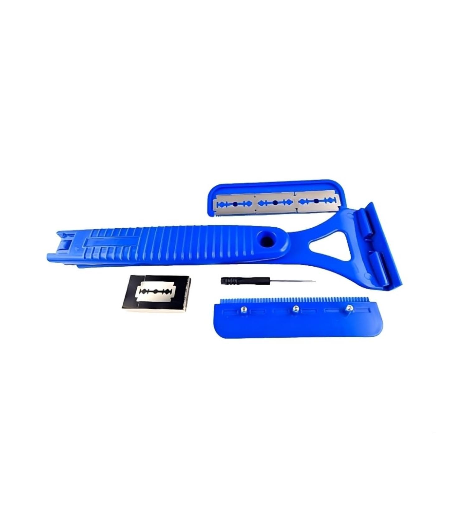 Blades Back Shaver with Long Lever Handle - Ultimate Body Hair Removal Tool in Blue | International Shipping Available - Buy Online on GoSupps.com