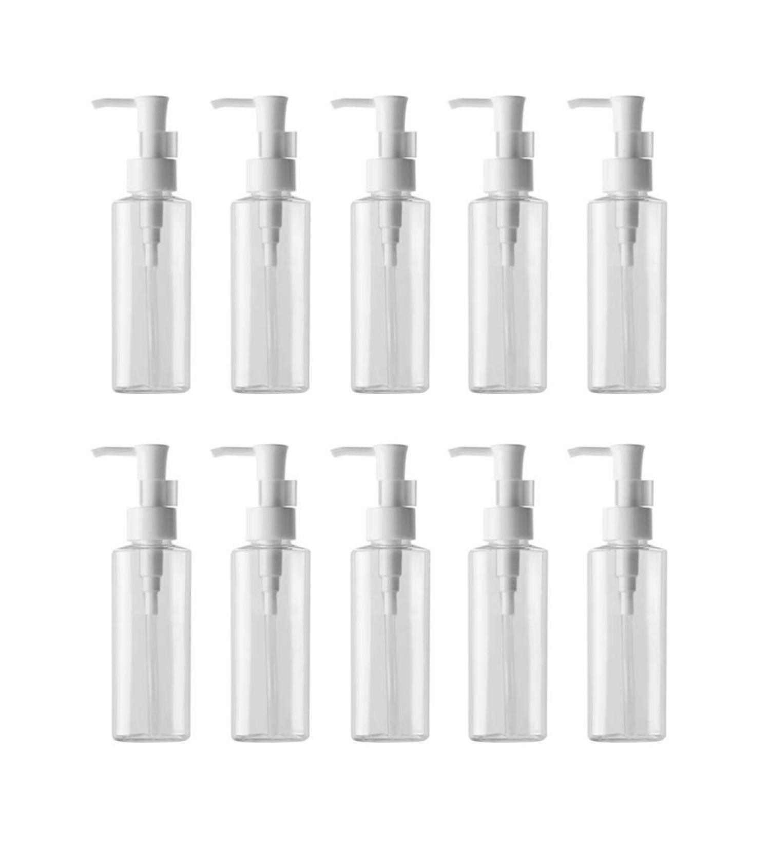 Minkissy 10pcs Refillable Pump Bottles - 200ml Liquid Soap Shampoo & Lotion Dispensers for Kitchen & Bathroom - International Shipping Available - Buy Online on GoSupps.com